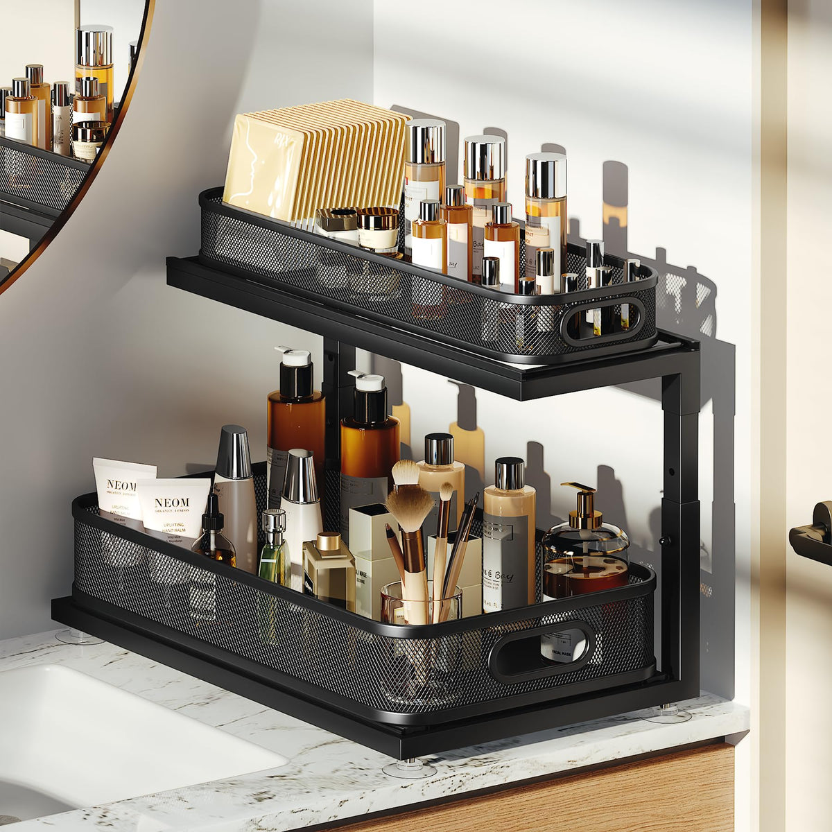 1 Pack Under Sink Storage Organizer with 2