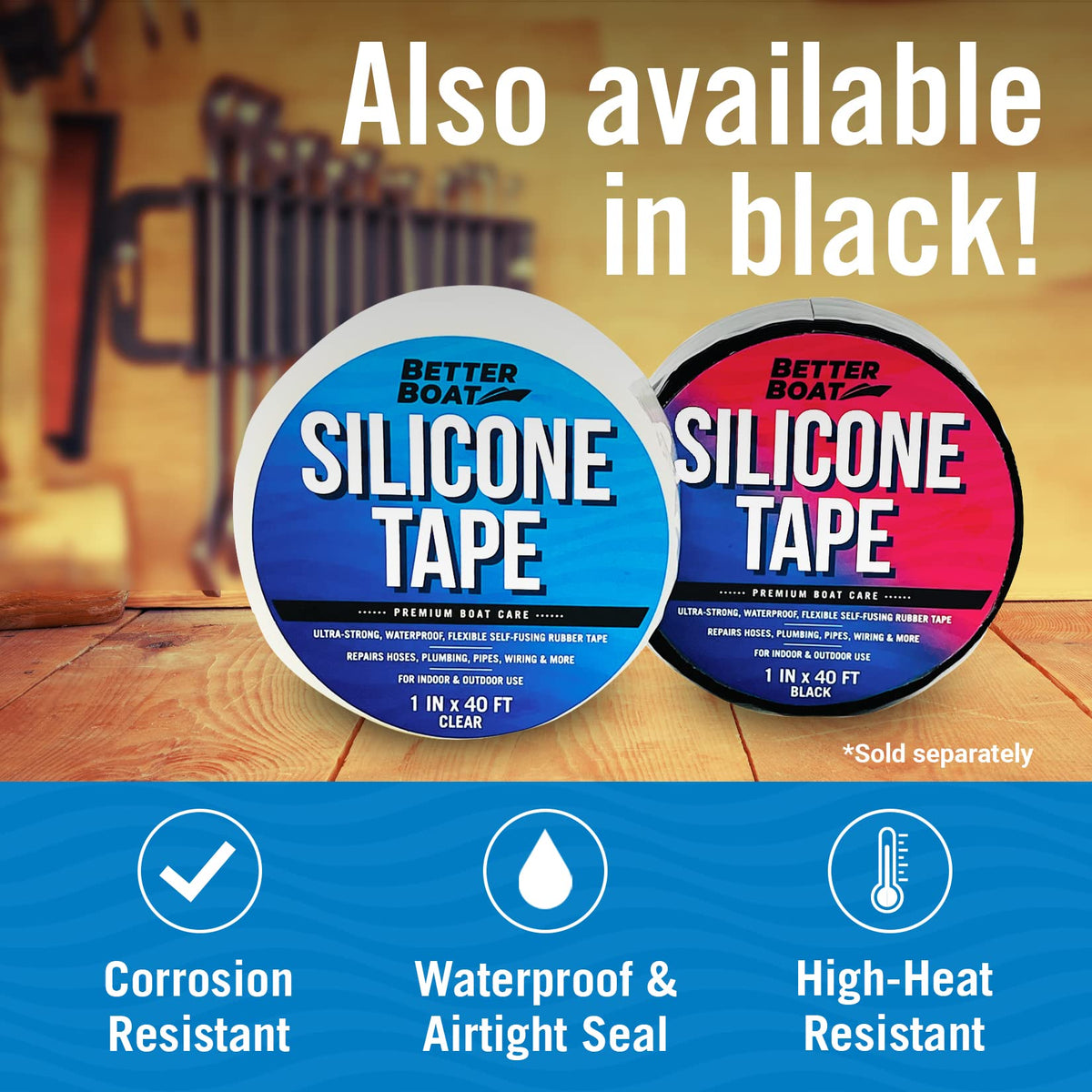 Self Fusing Silicone Tape Waterproof Clear (40 Foot)