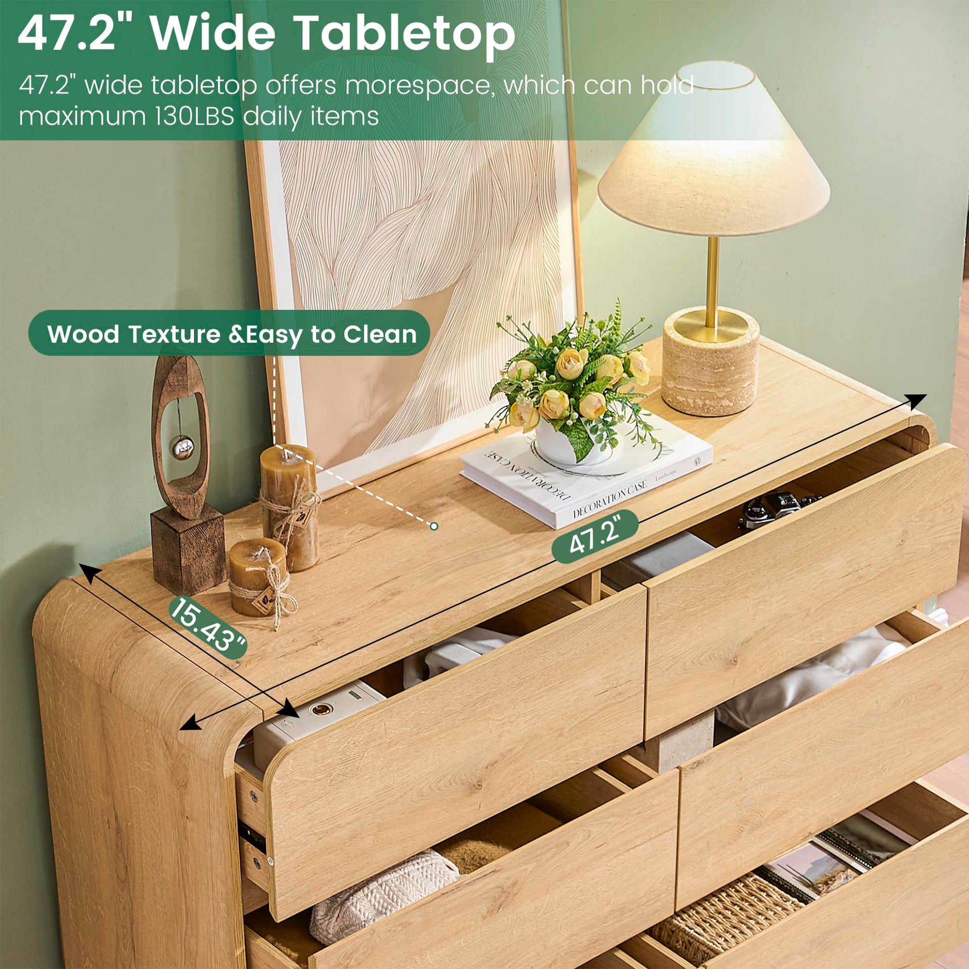 47’’ Wide Dresser for Bedroom