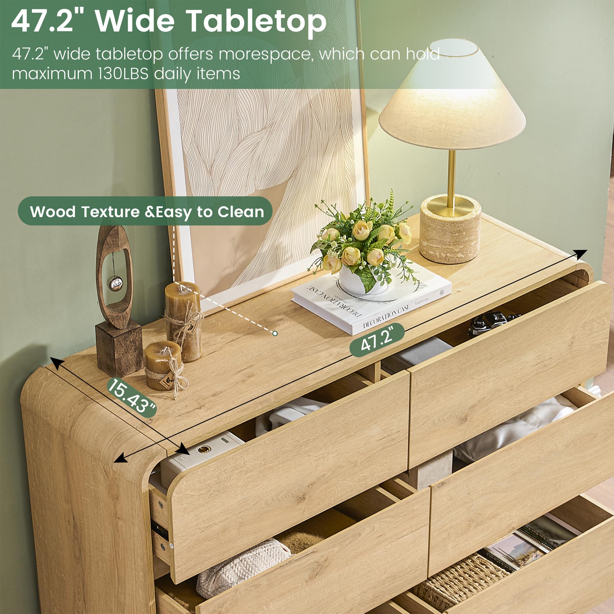 47’’ Wide Dresser for Bedroom