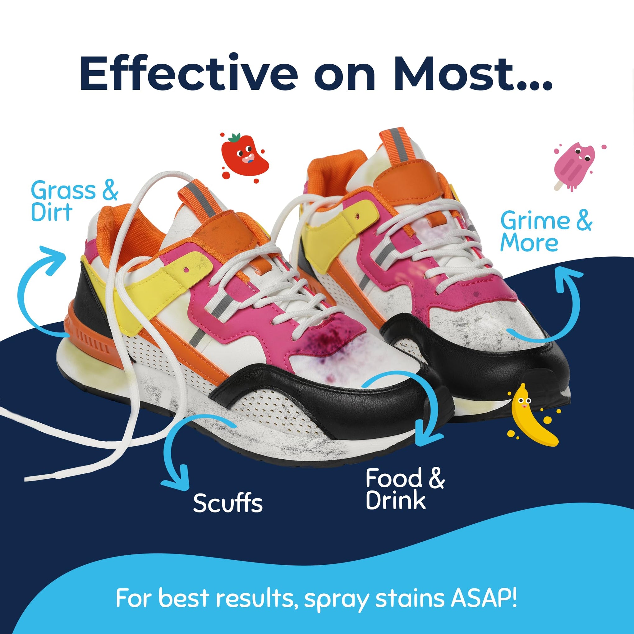 Stain Treater & Messy Steppers Shoe Cleaner Stain Remover Duo (8 Fl Oz)