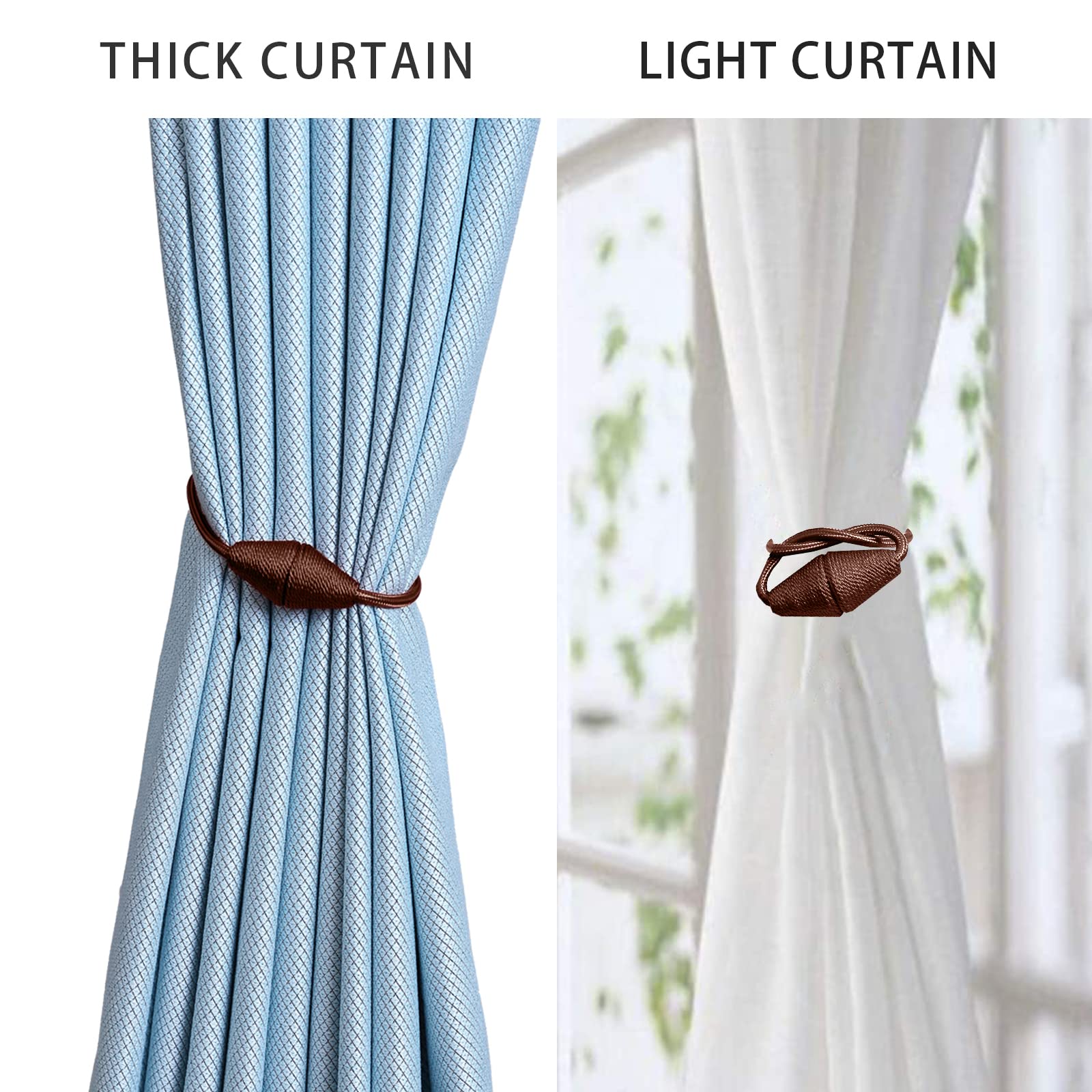 2 PCS Magnetic Curtain Tiebacks