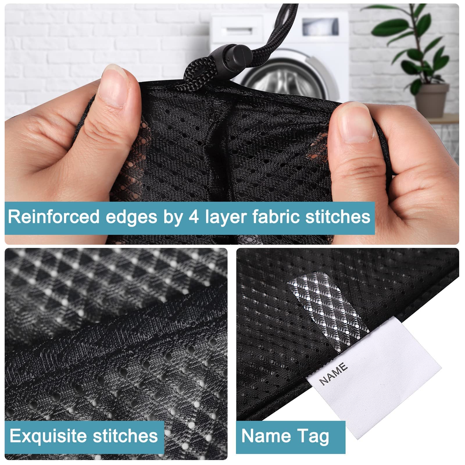 2 Pack Heavy Duty Diamond Mesh Laundry Bag (2 Count)