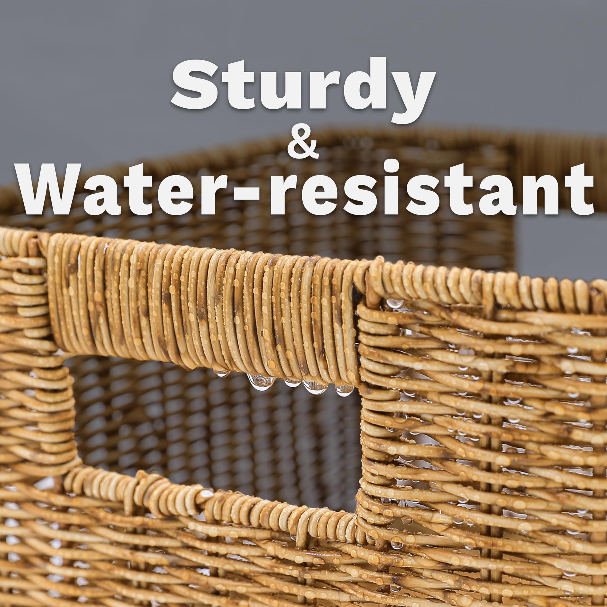 Wicker Storage Basket (3 Count)