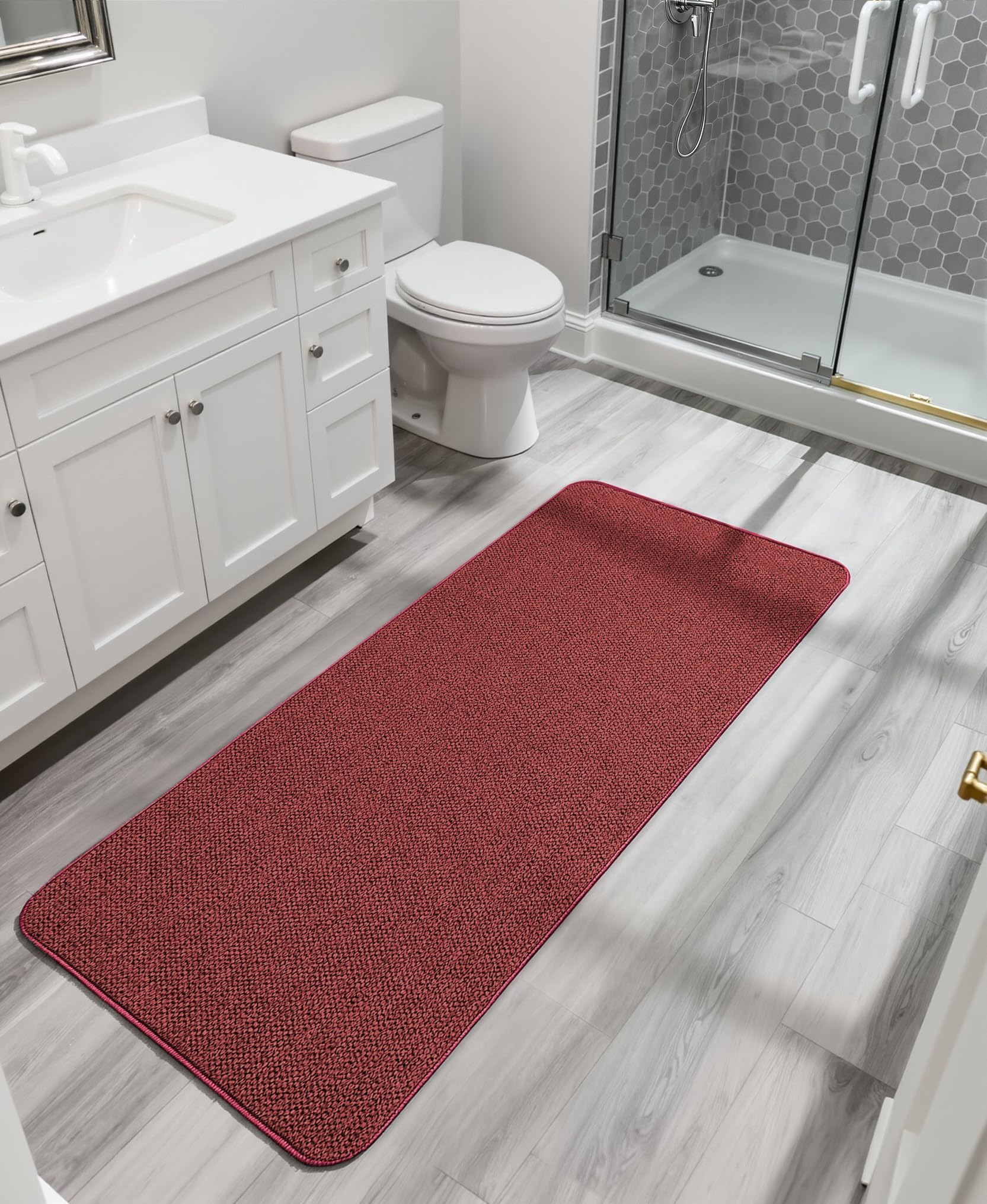 Bath Mat Ultra Thin Bathroom Runner Rugs (12.992 Sq Ft)