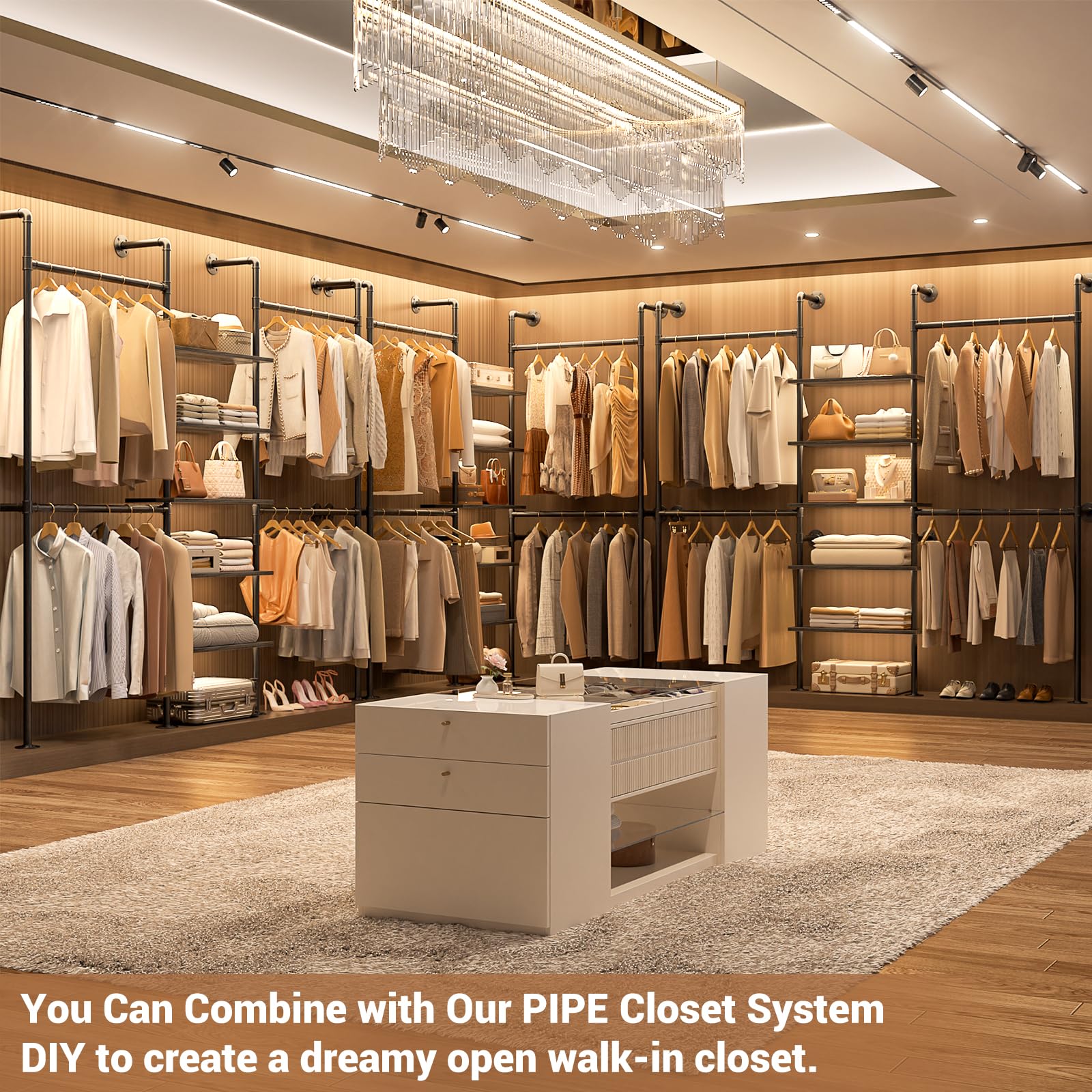 Industrial Pipe Clothing Rack