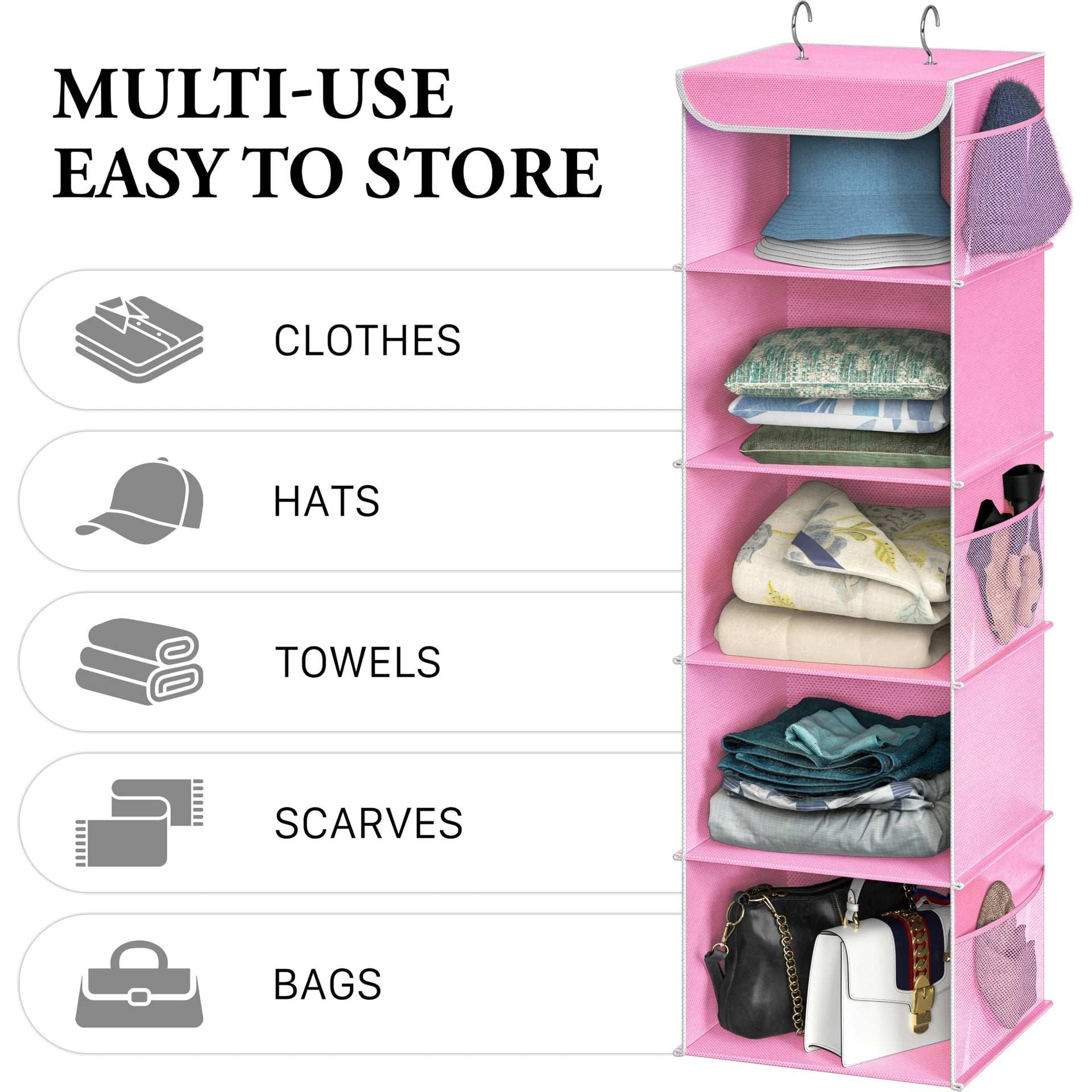 5 Shelf Hanging Closet Organizer