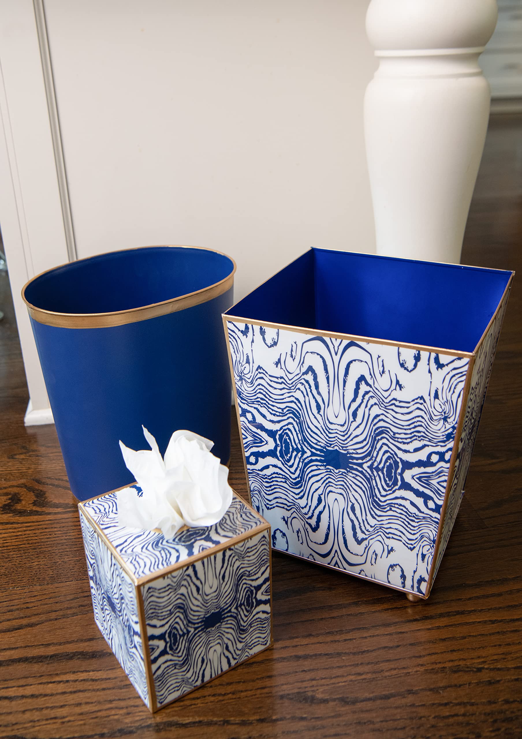 Mattie Line Oval Wastebasket & Garbage Bin