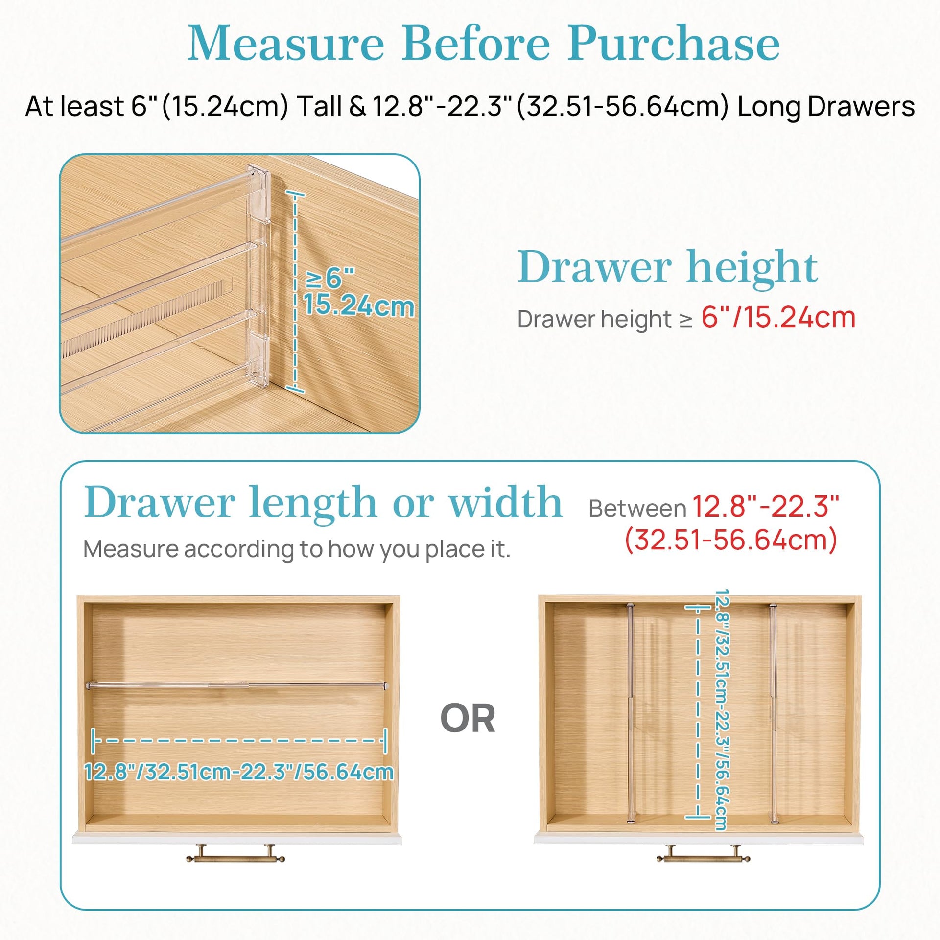 6" Tall Upgrade Drawer Dividers (8 Count)