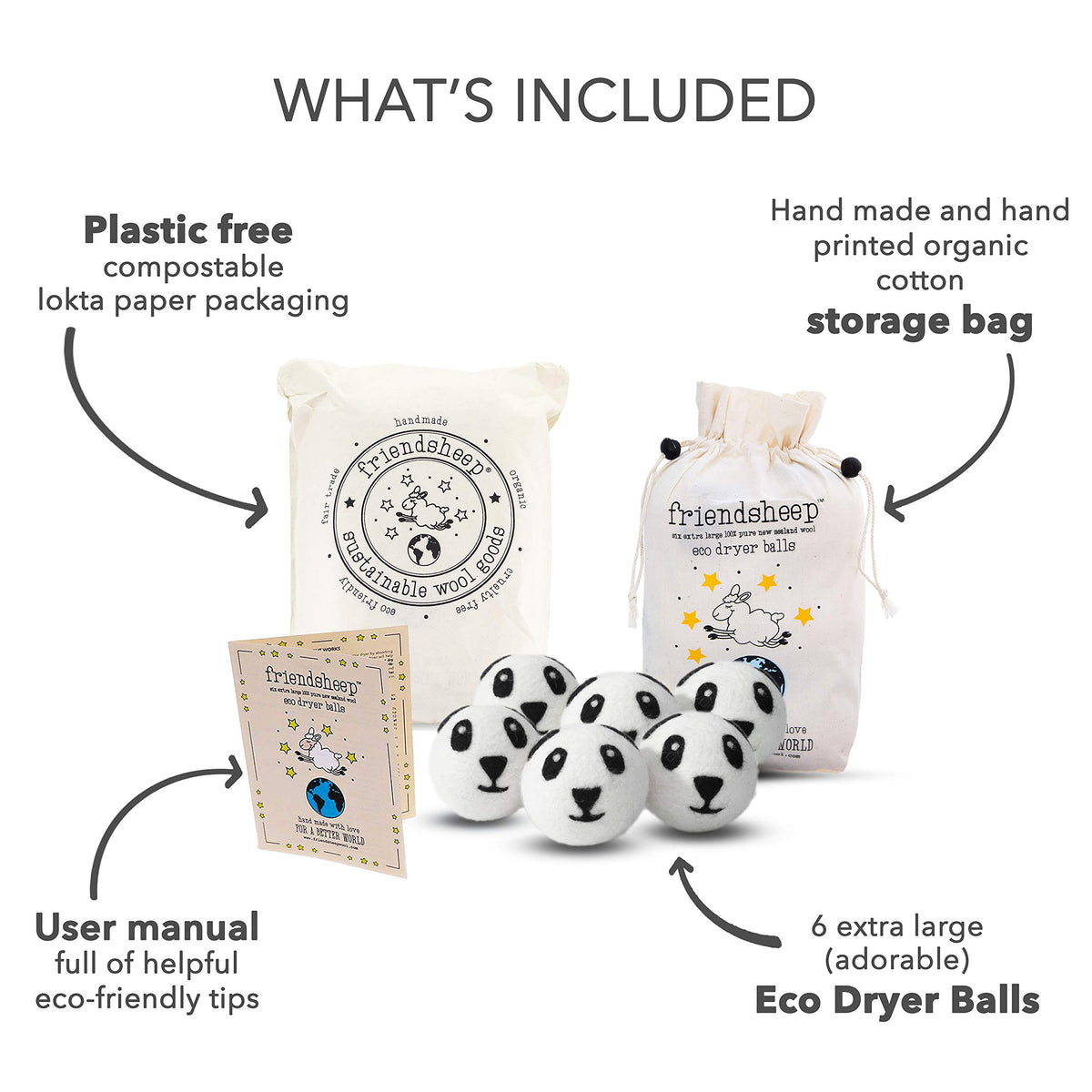 Wool Dryer Balls (6 Count)