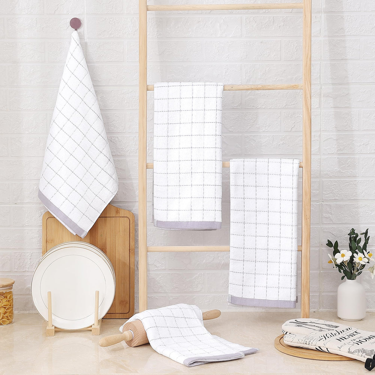 100% Cotton Terry Kitchen Towels (12 Count)