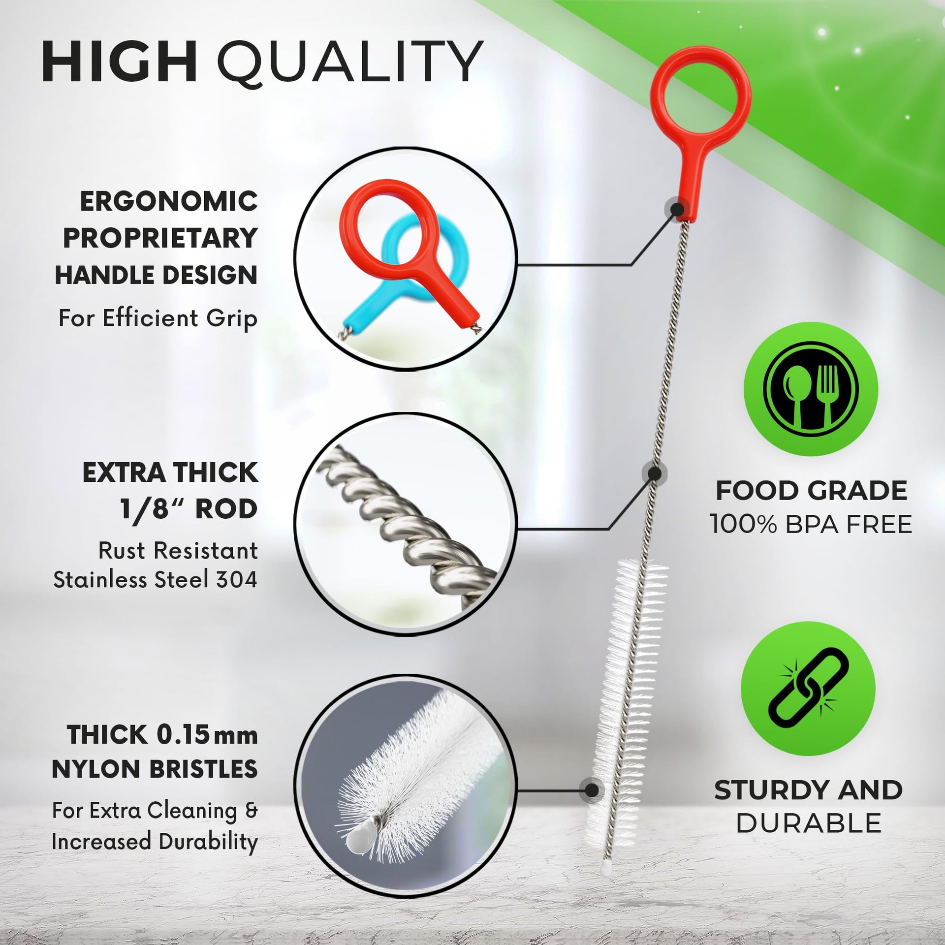 Heavy Duty Cleaning Brushes Set of 4 (4 Count)