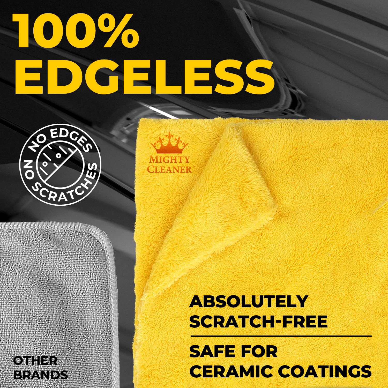 Edgeless Microfiber Car Towels (6 Count)