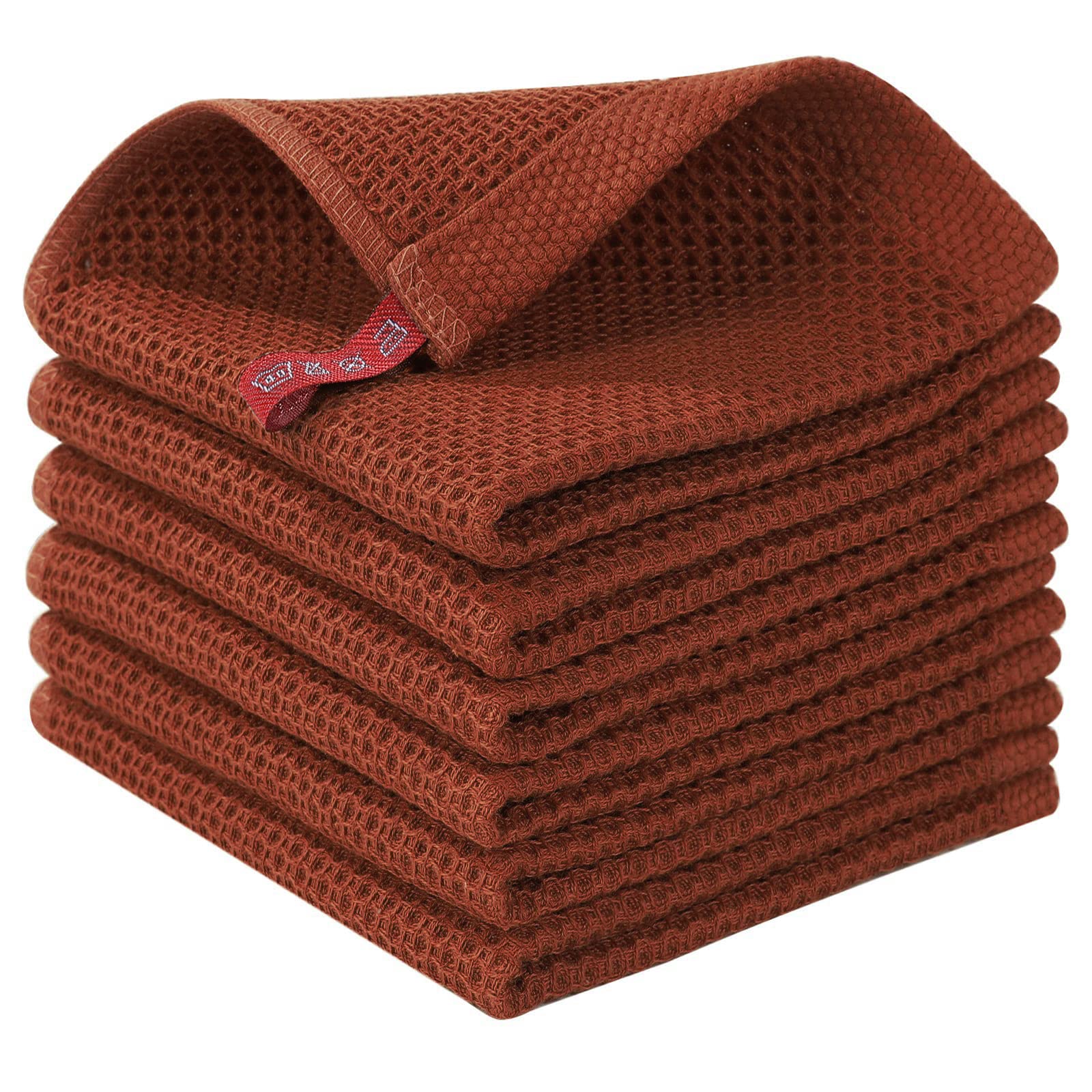 100% Cotton Waffle Weave Kitchen Dish Cloths 6 (6 Count)