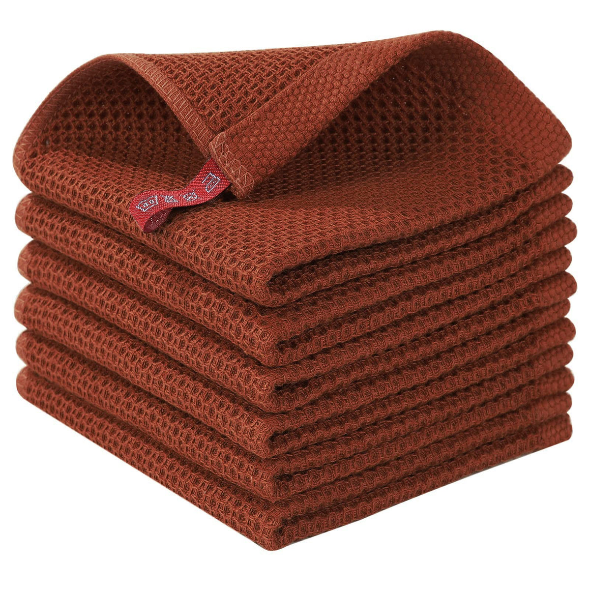 100% Cotton Waffle Weave Kitchen Dish Cloths 6 (6 Count)
