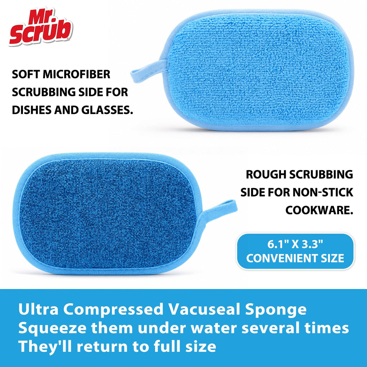 Sponges Kitchen Dish Sponge for Washing Dishes Cleaning Kitchen (5 Count)