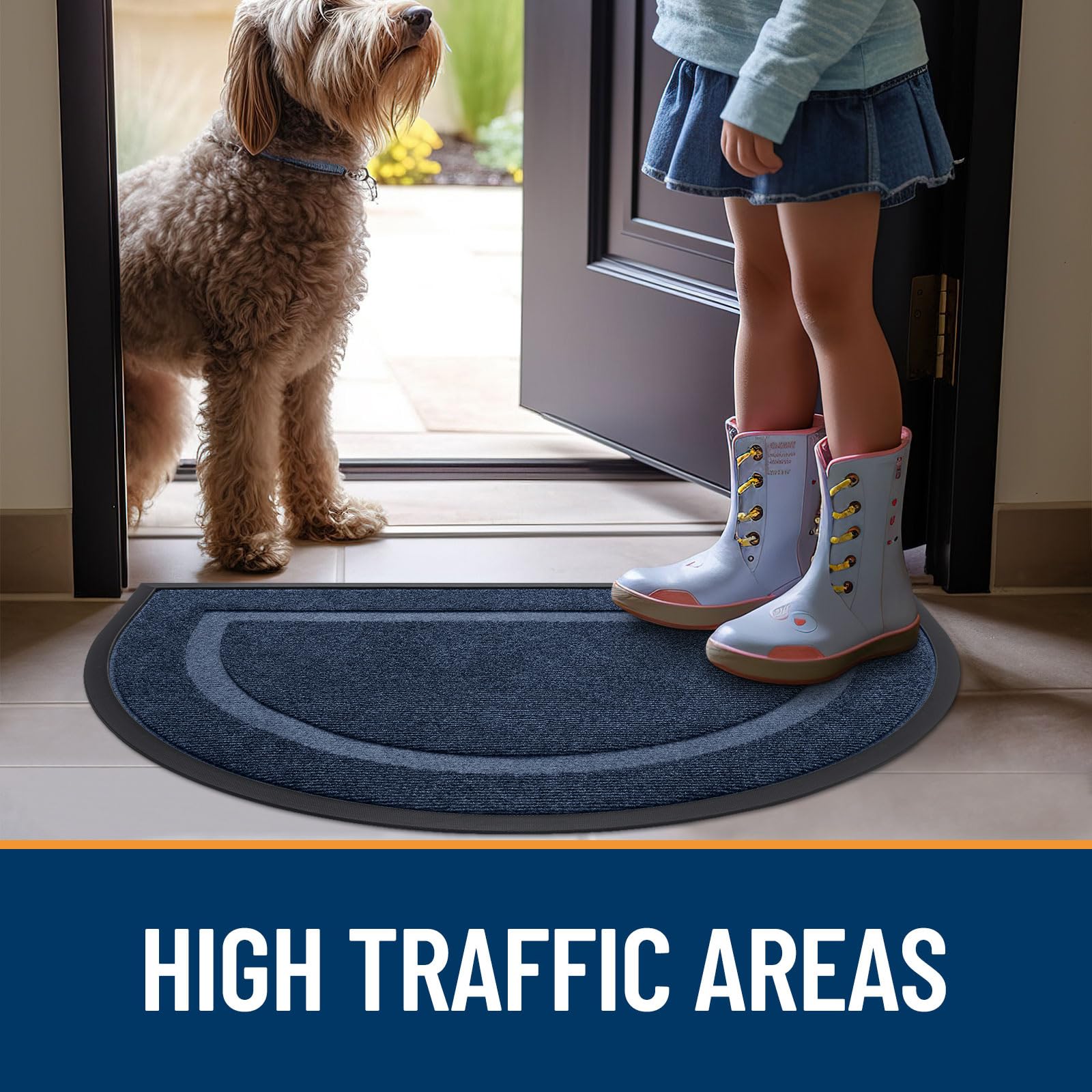 Half Circle Front Door Mat Outside 47x32 All