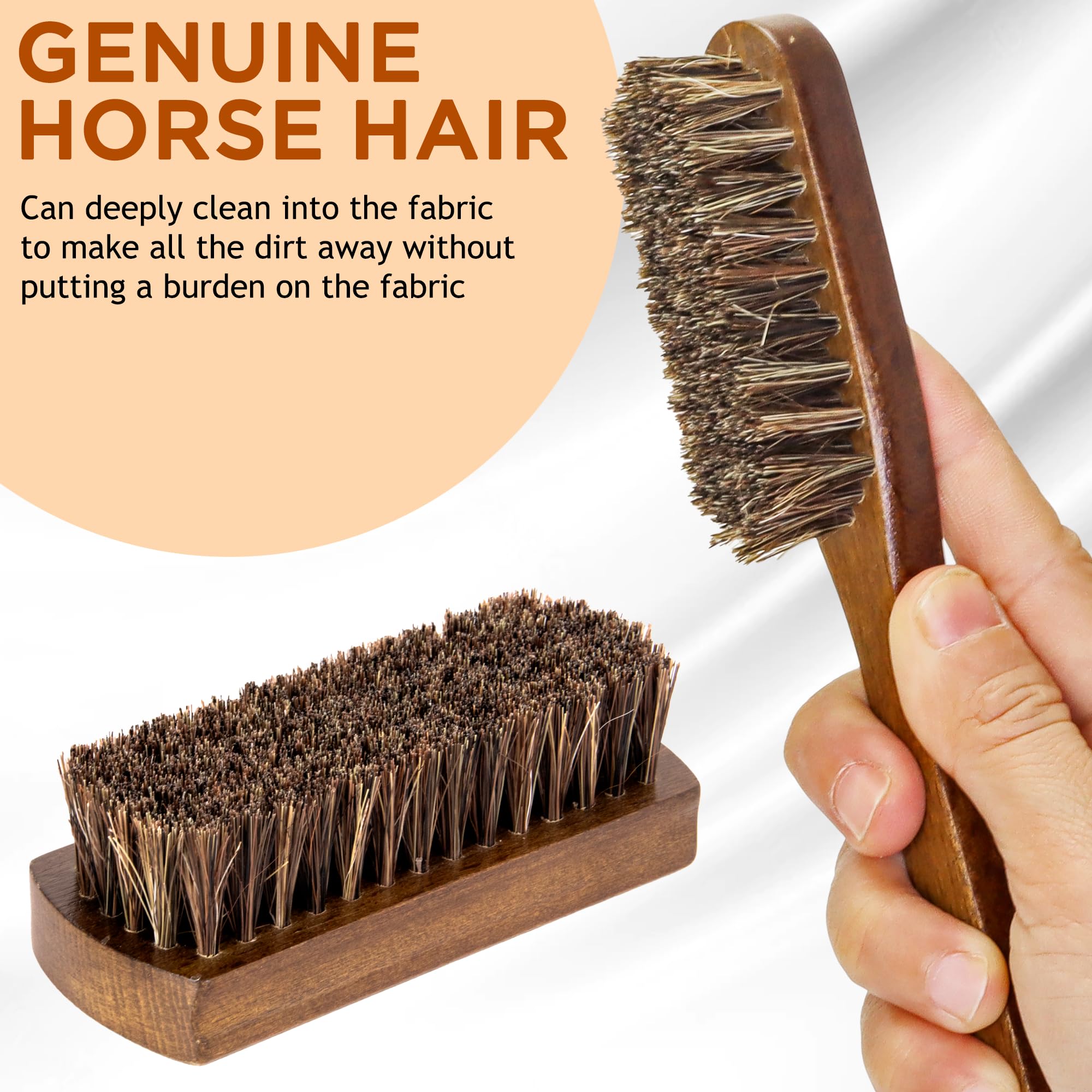 Horse Hair Laundry Brush Set of 2 (2 Count)