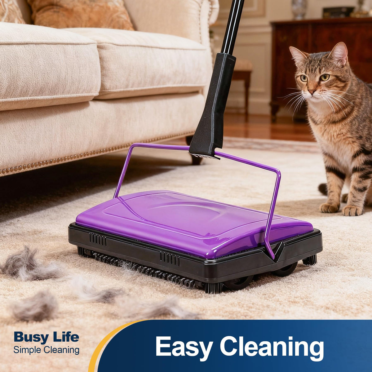 Carpet Sweeper Cleaner Manual Household Sweeper Lightweight