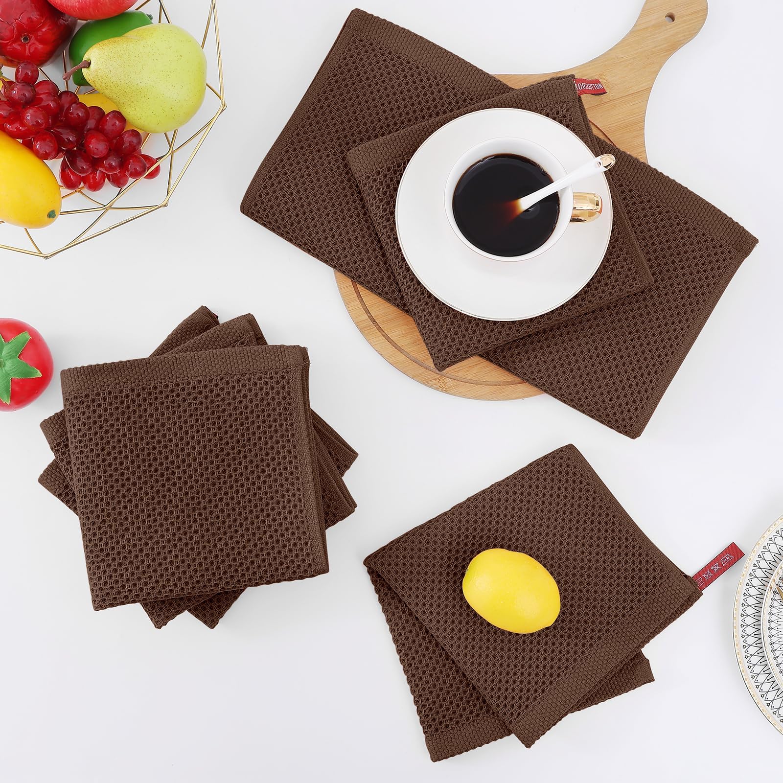 100% Cotton Waffle Weave Kitchen Dish Cloths 18 (18 Count)