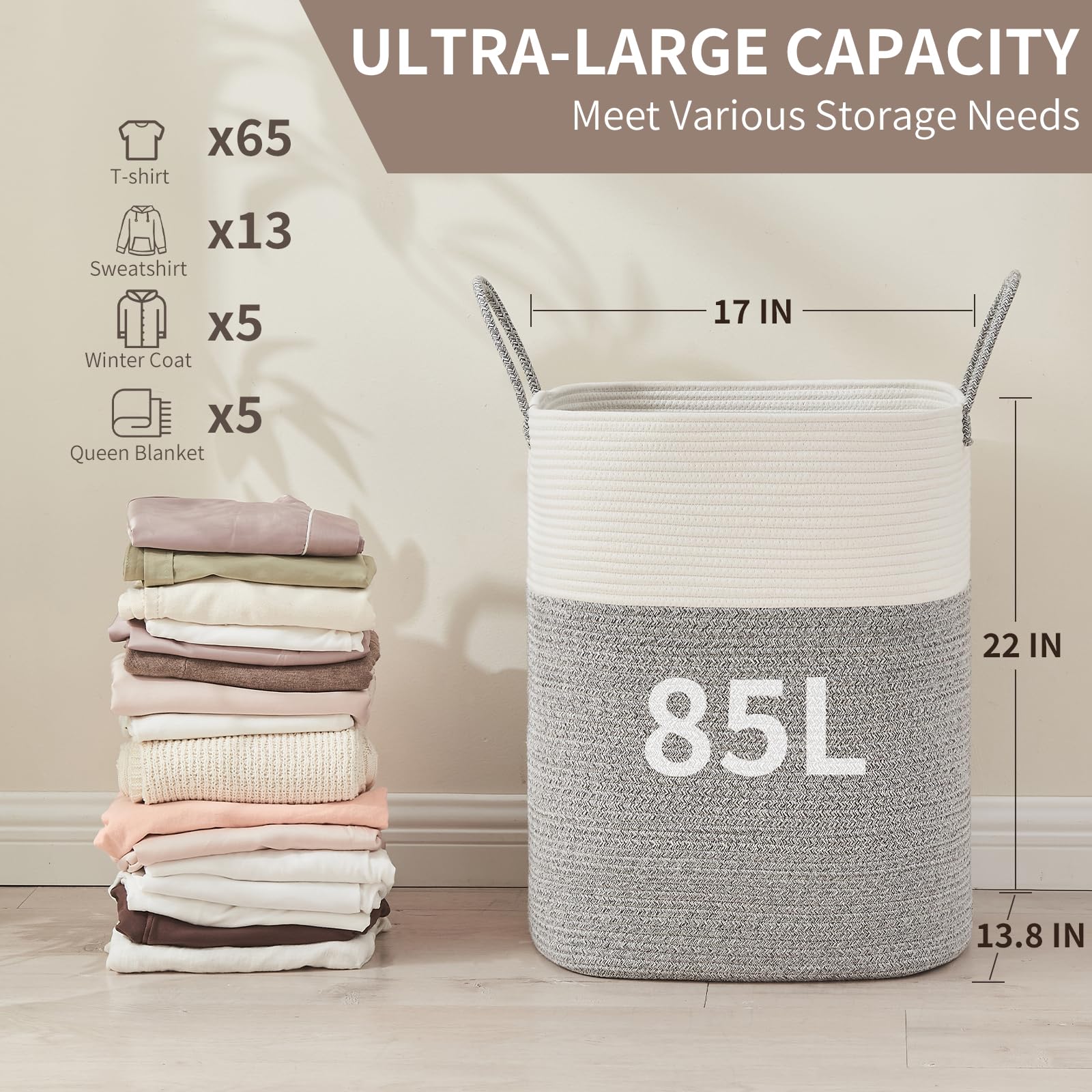 Laundry Basket with Handles