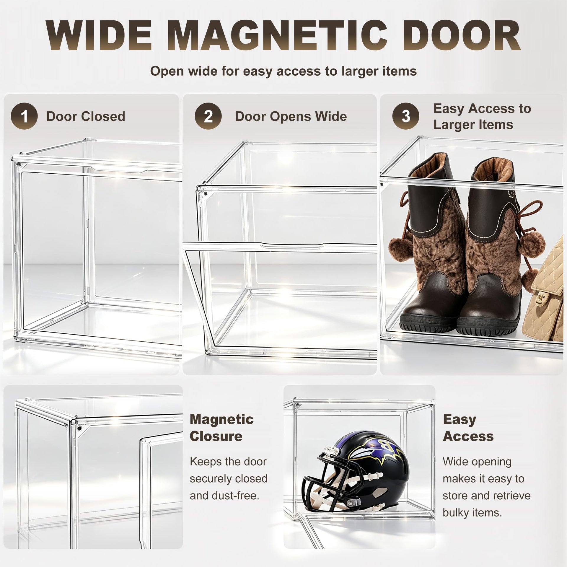 5 Pack XXX Large Clear Acrylic Display Box (5 Count)
