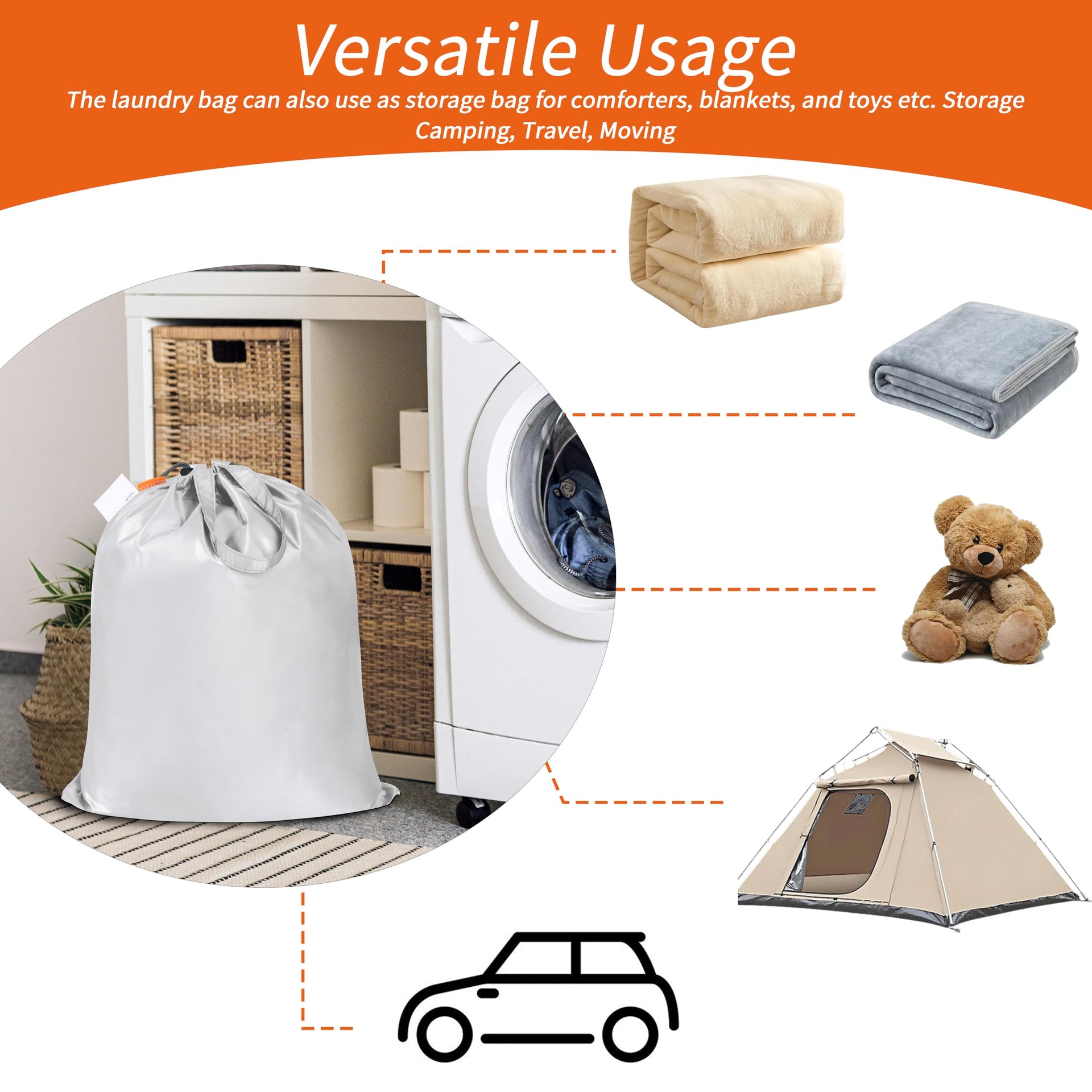 Extra Heavy Duty Laundry Bag with Handles