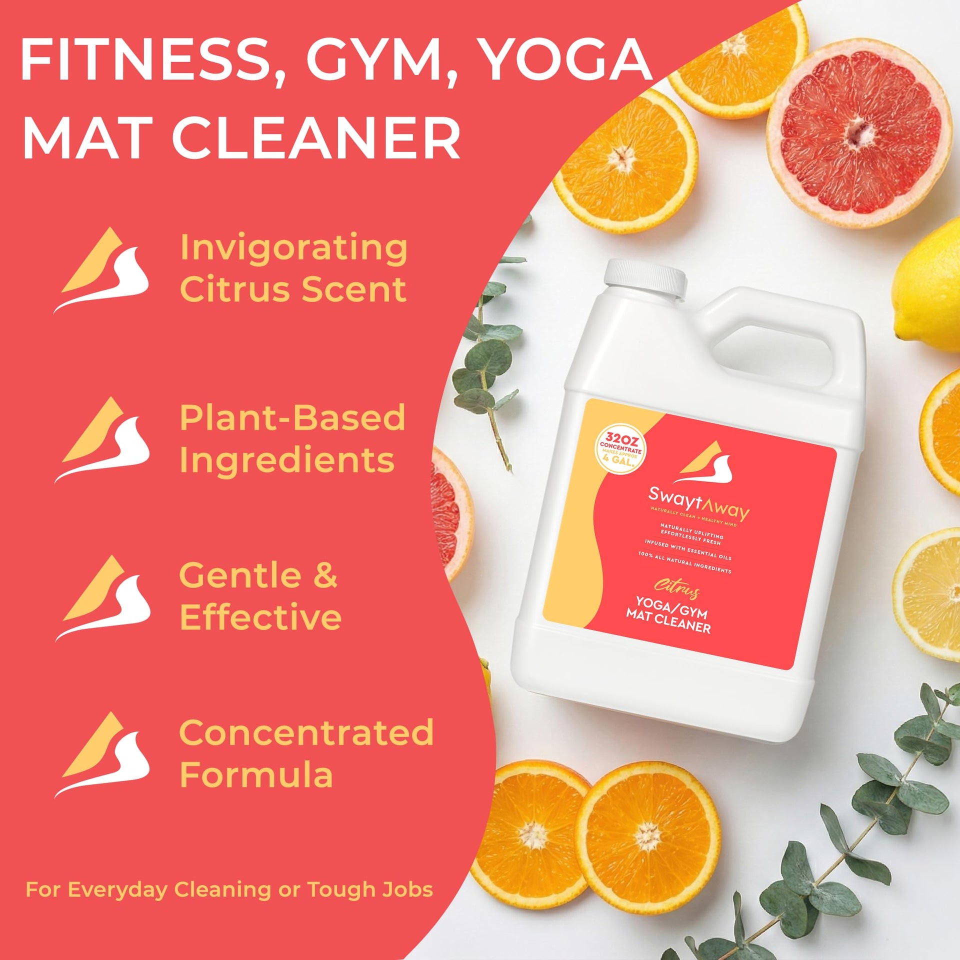SwaytAway Fitness Mat Cleaner Concentrate Citrus (32 Fl Oz)