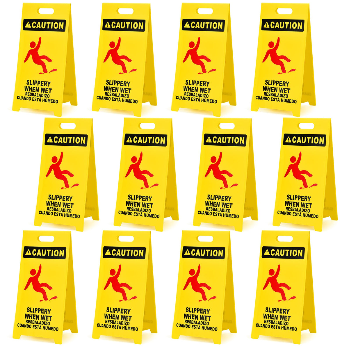 MATTHEW CLEANING 25'' Industrial Wet Floor Sign 12 Pack 2 (12 Count)