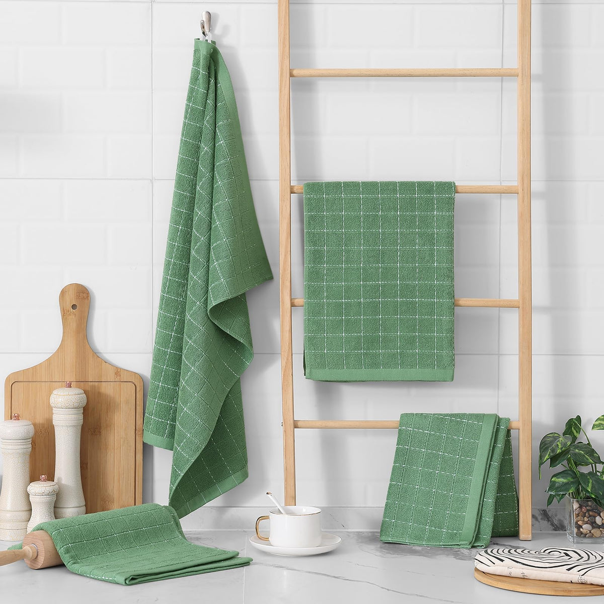 100% Cotton Terry Kitchen Towels (8 Count)