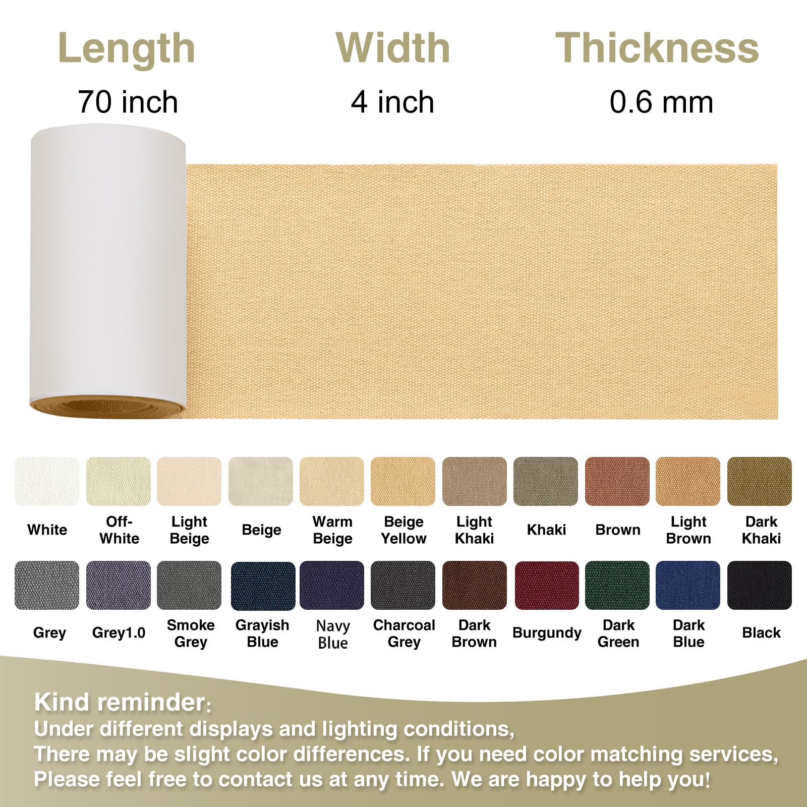 Canvas Repair Tape 4×70 Inch Waterproof Self