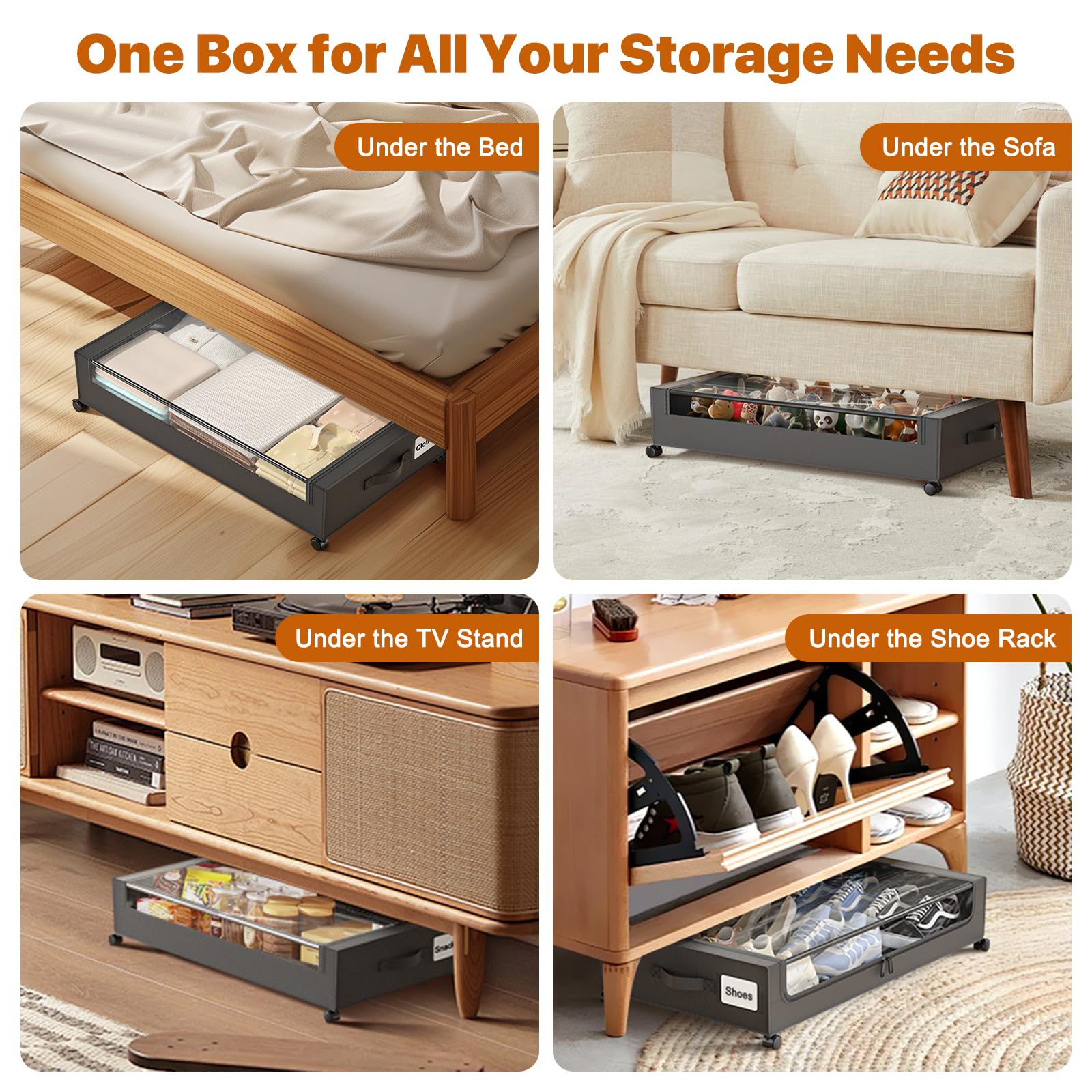 Under Bed Storage with Wheels