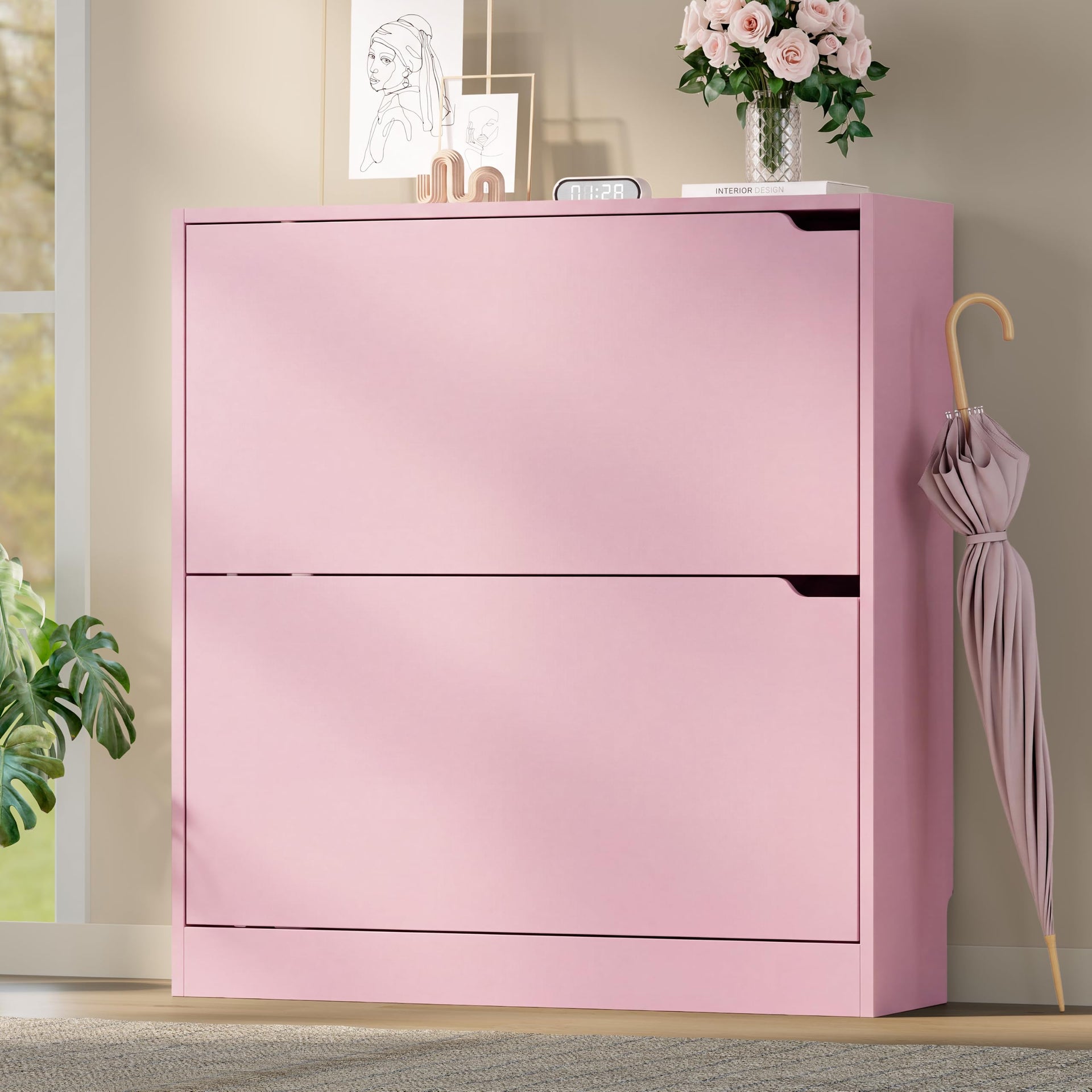 Shoe Cabinet with 2 Flip Drawers