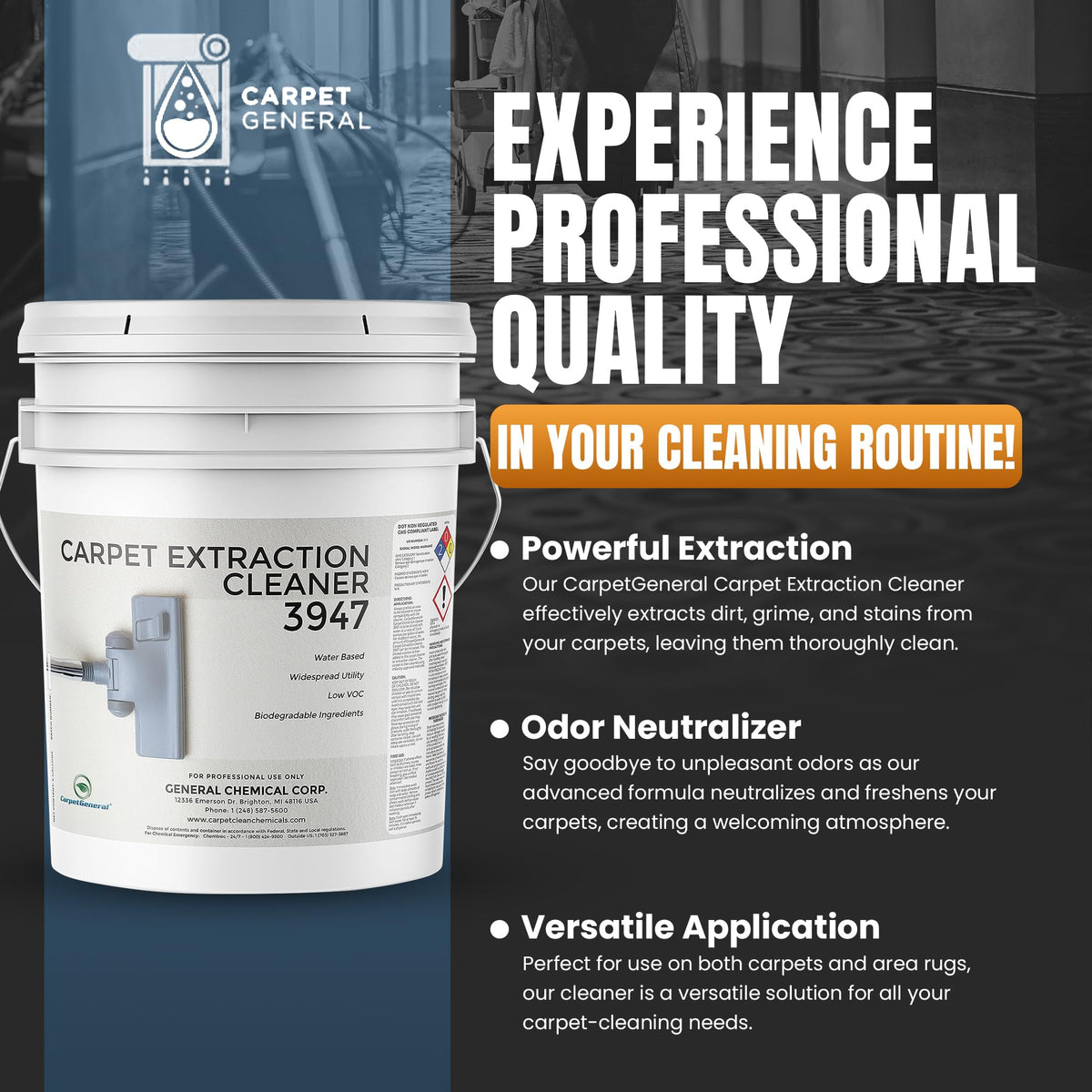 3947 Water Based Professional Carpet (640 Fl Oz)