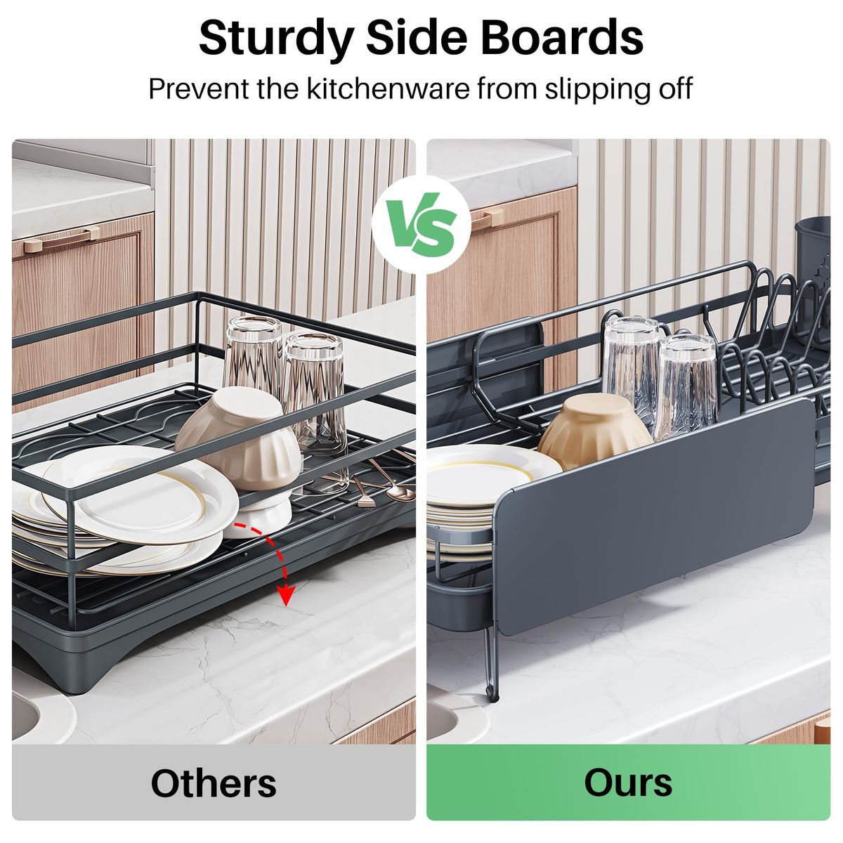 Large Dish Drying Rack for Kitchen Counter