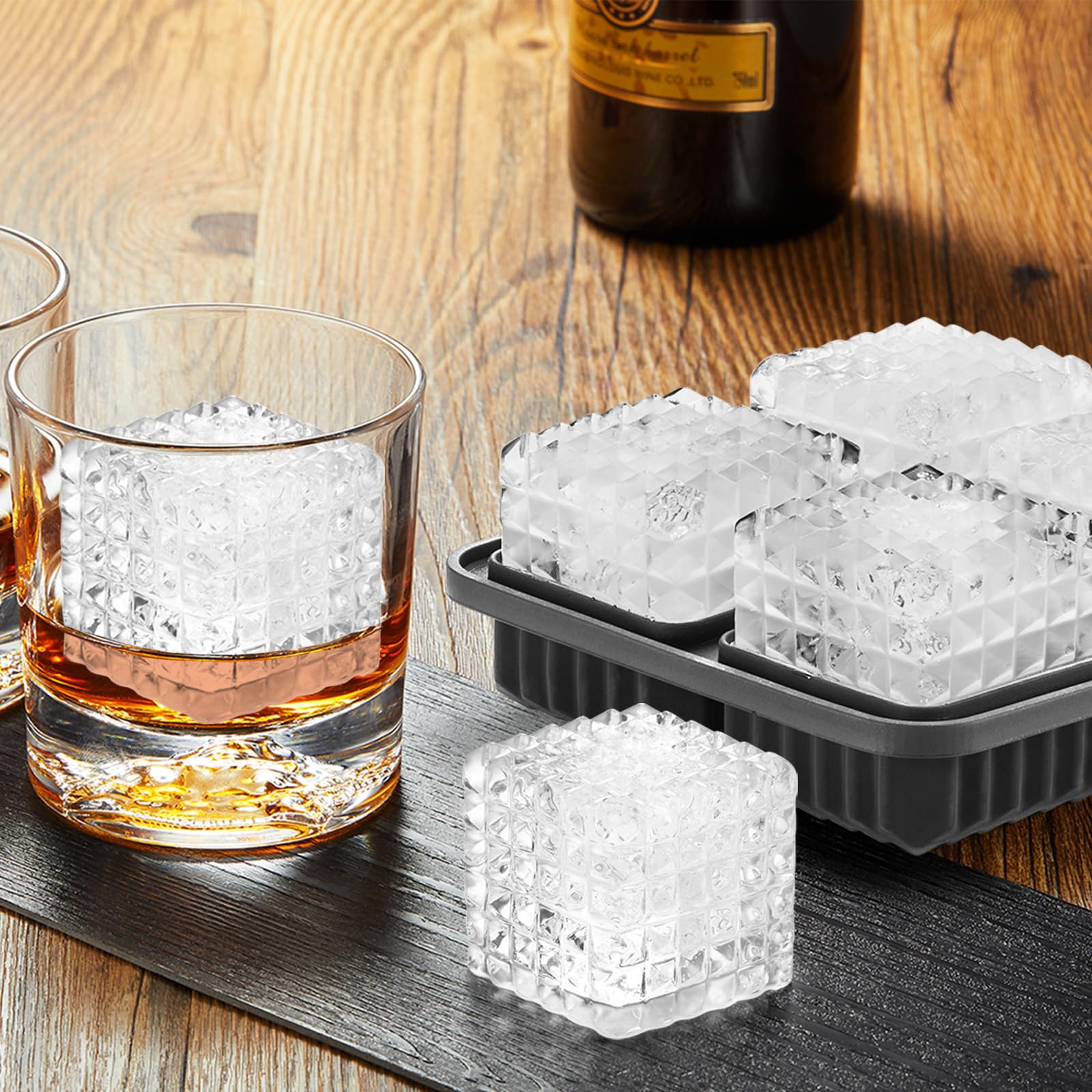3D Square Ice Cube Tray