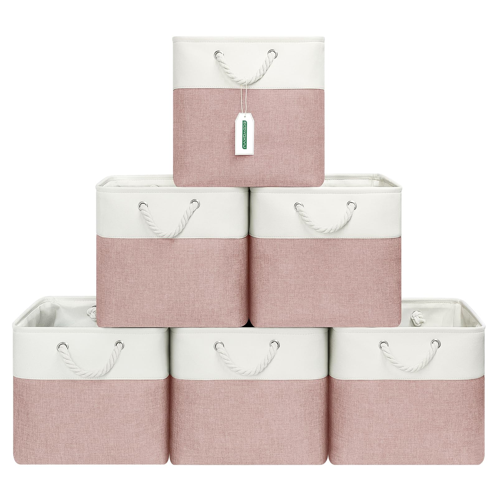 13x13x13 Inch Storage Cube Bins Foldable Organizer Baskets 6 Pack (6 Count)