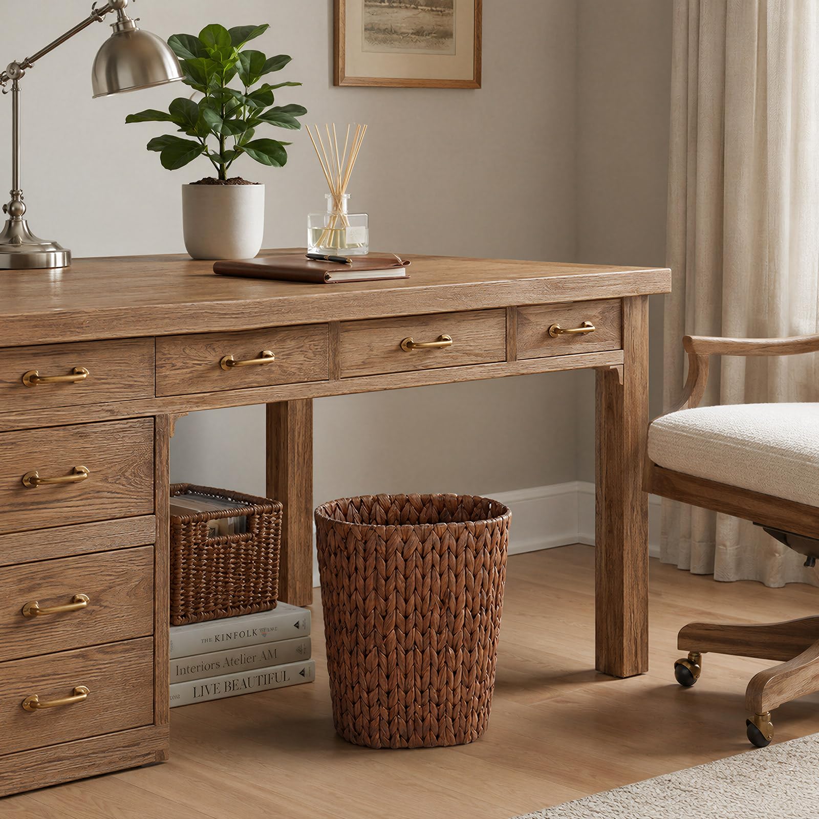 Wicker Trash Can