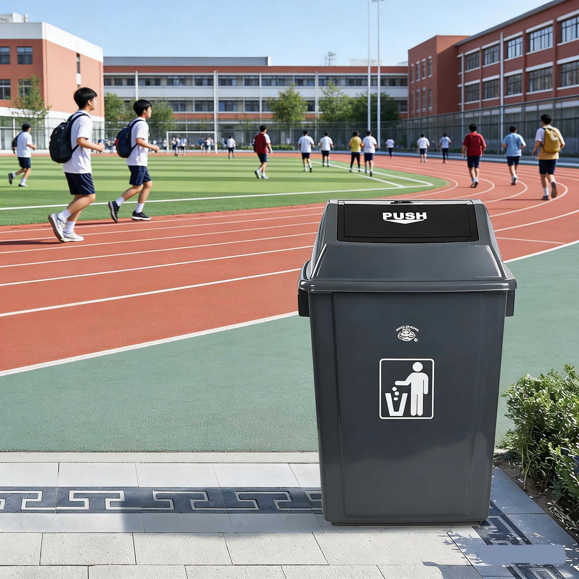 4 Pack 13 Gallon Trash Can (4 Count)