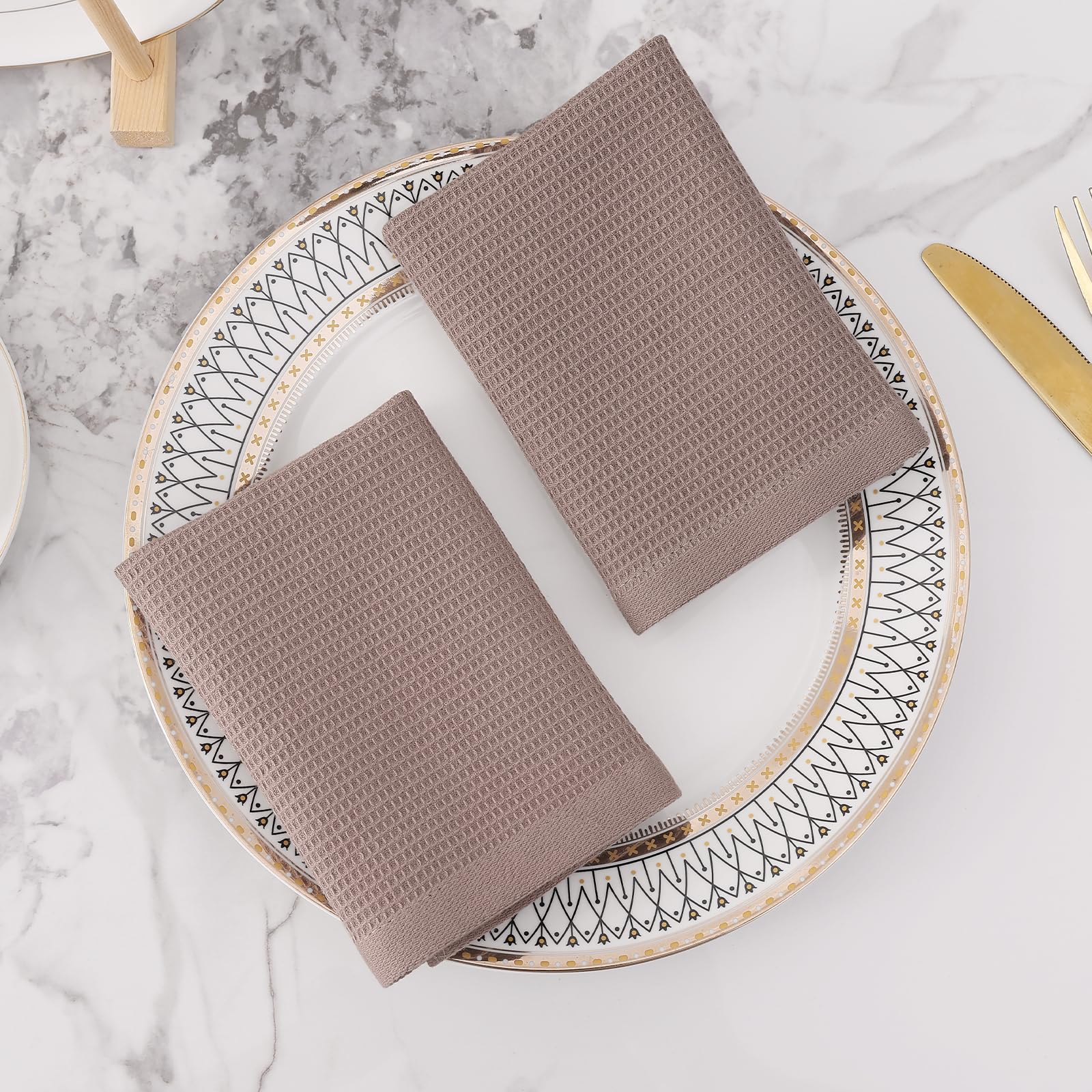 100% Cotton Waffle Weave Dish Cloths (8 Count)