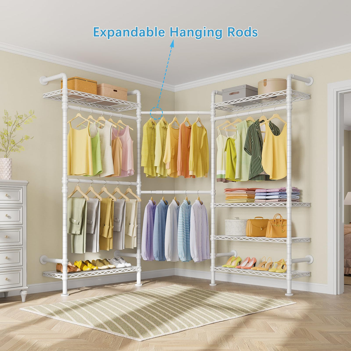 F3 Garment Rack Heavy Duty Clothes Rack for Hanging Clothes