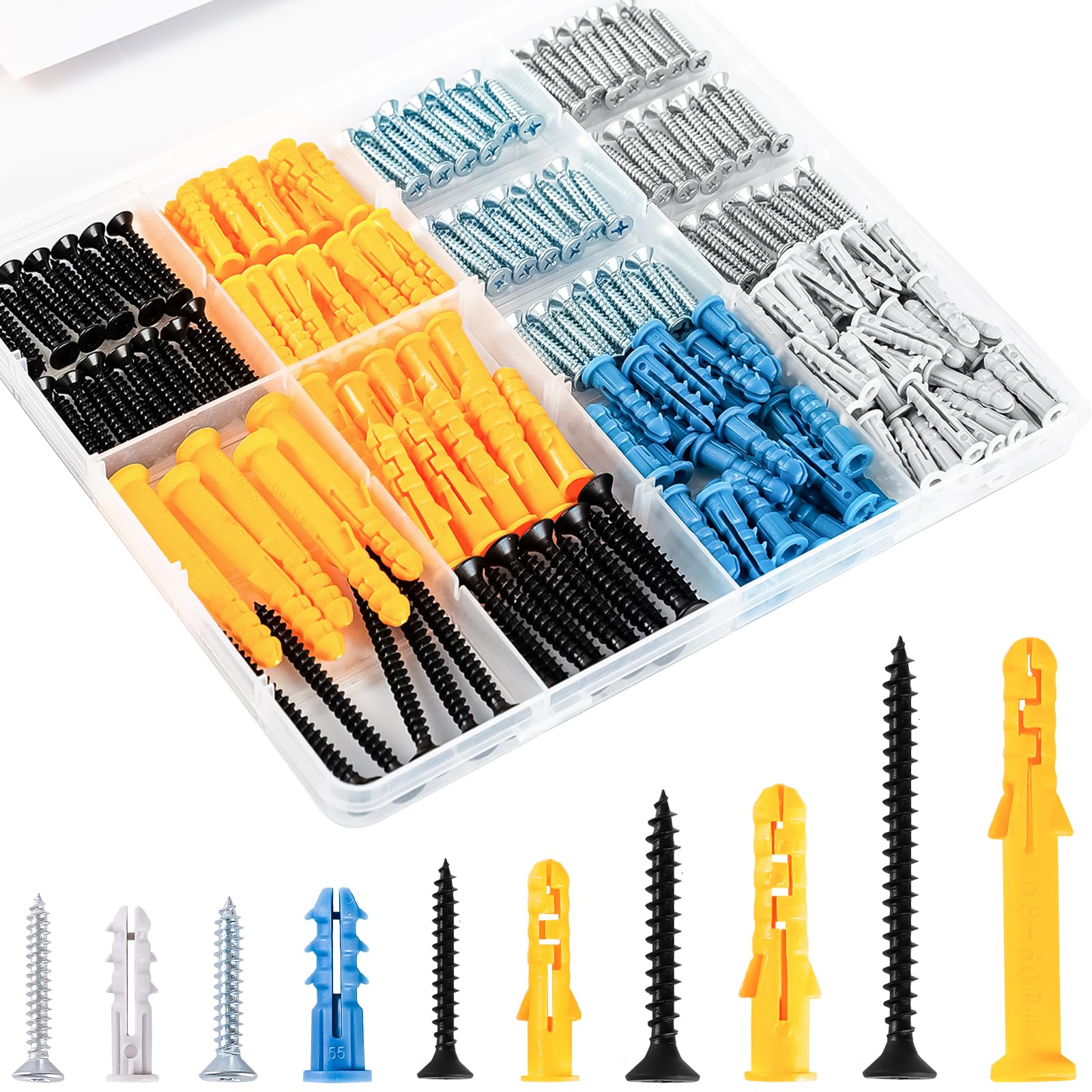 270Pcs Wall Anchors Kit for Home Improvement and Decor