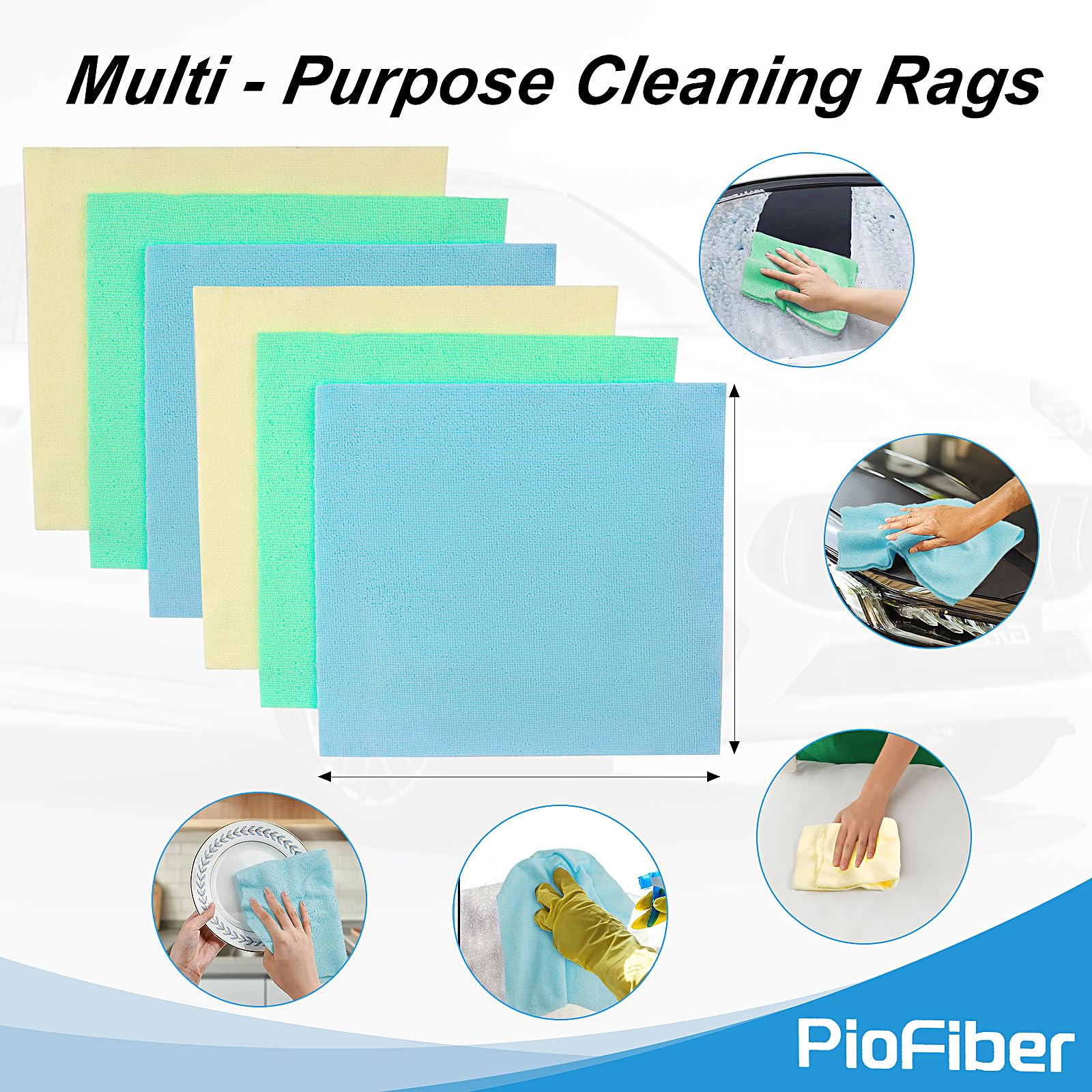 Shop Towels 20 Pack Edgeless Microfiber Cleaning Cloths (20 Count)