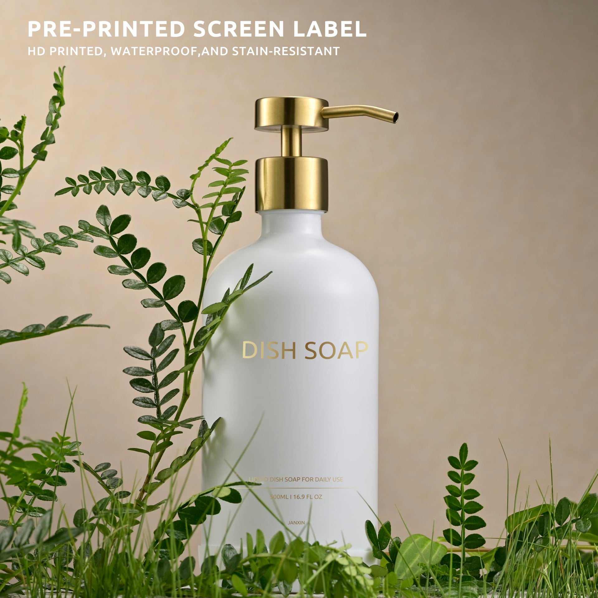 Glass Soap Dispenser Bathroom Set by Janxin
