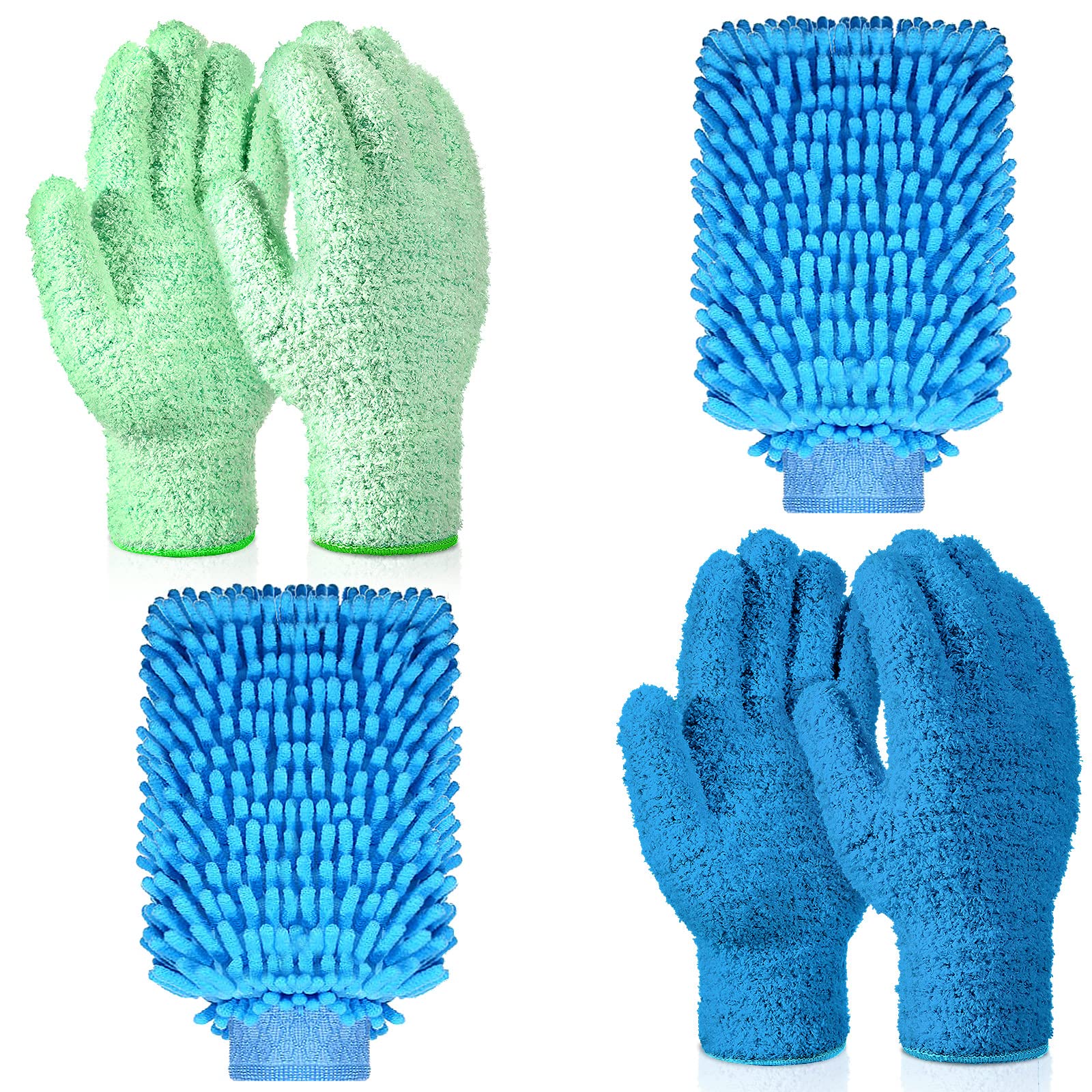 6 Pcs Micro Dusting Mitt Plant Cleaning