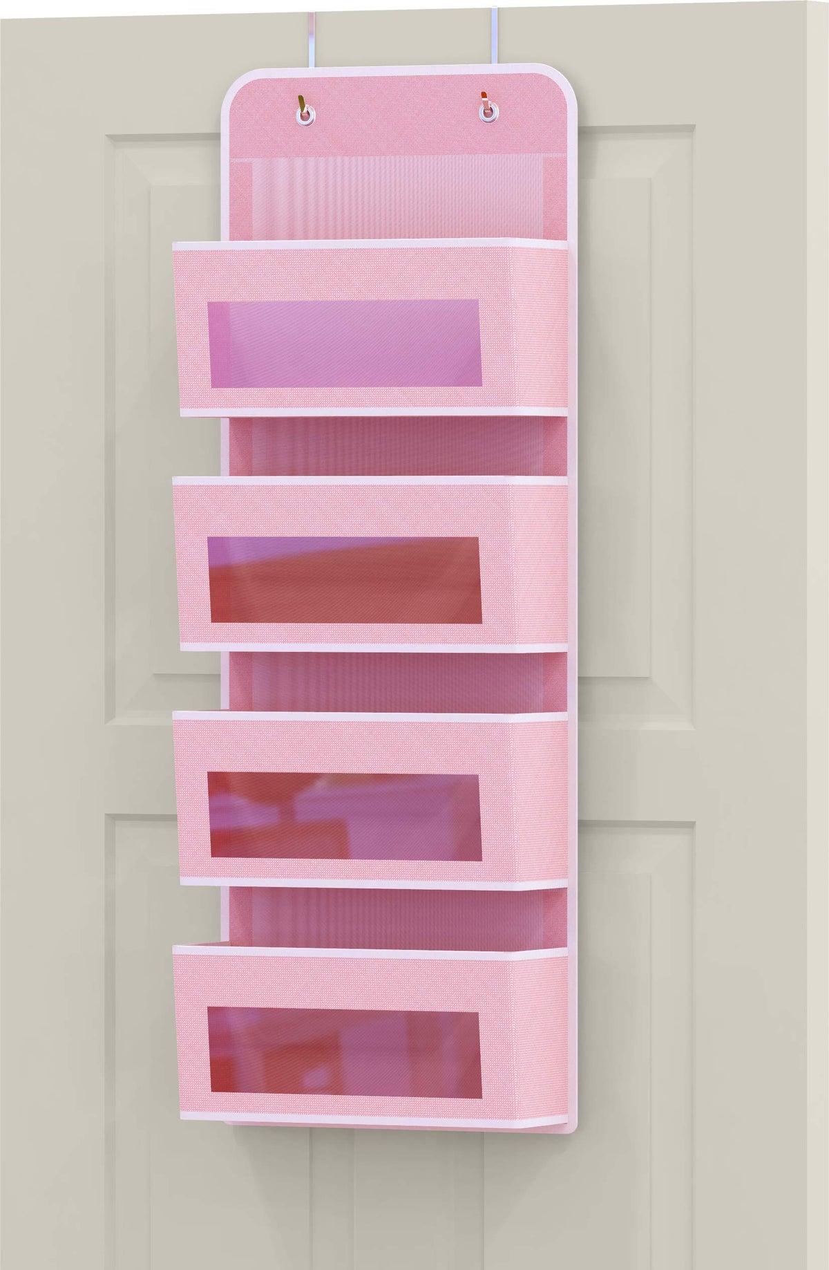 4 Clear Window Pocket Over Door Hanging Organizer