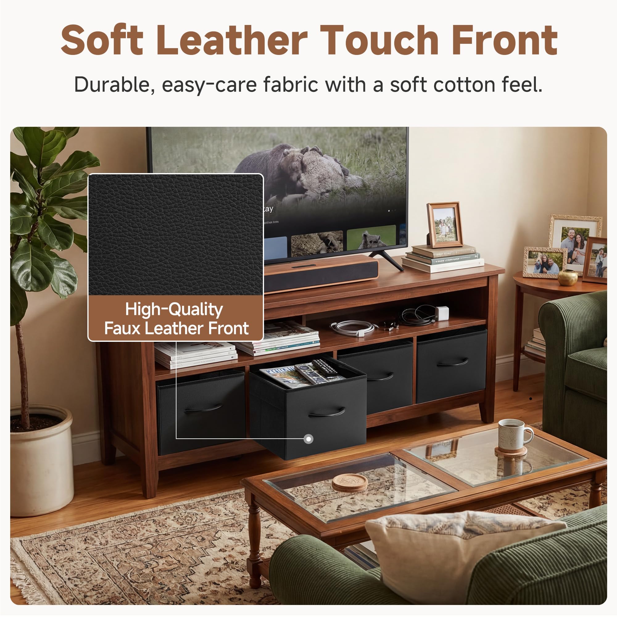 Black Storage Bins (4 Count)
