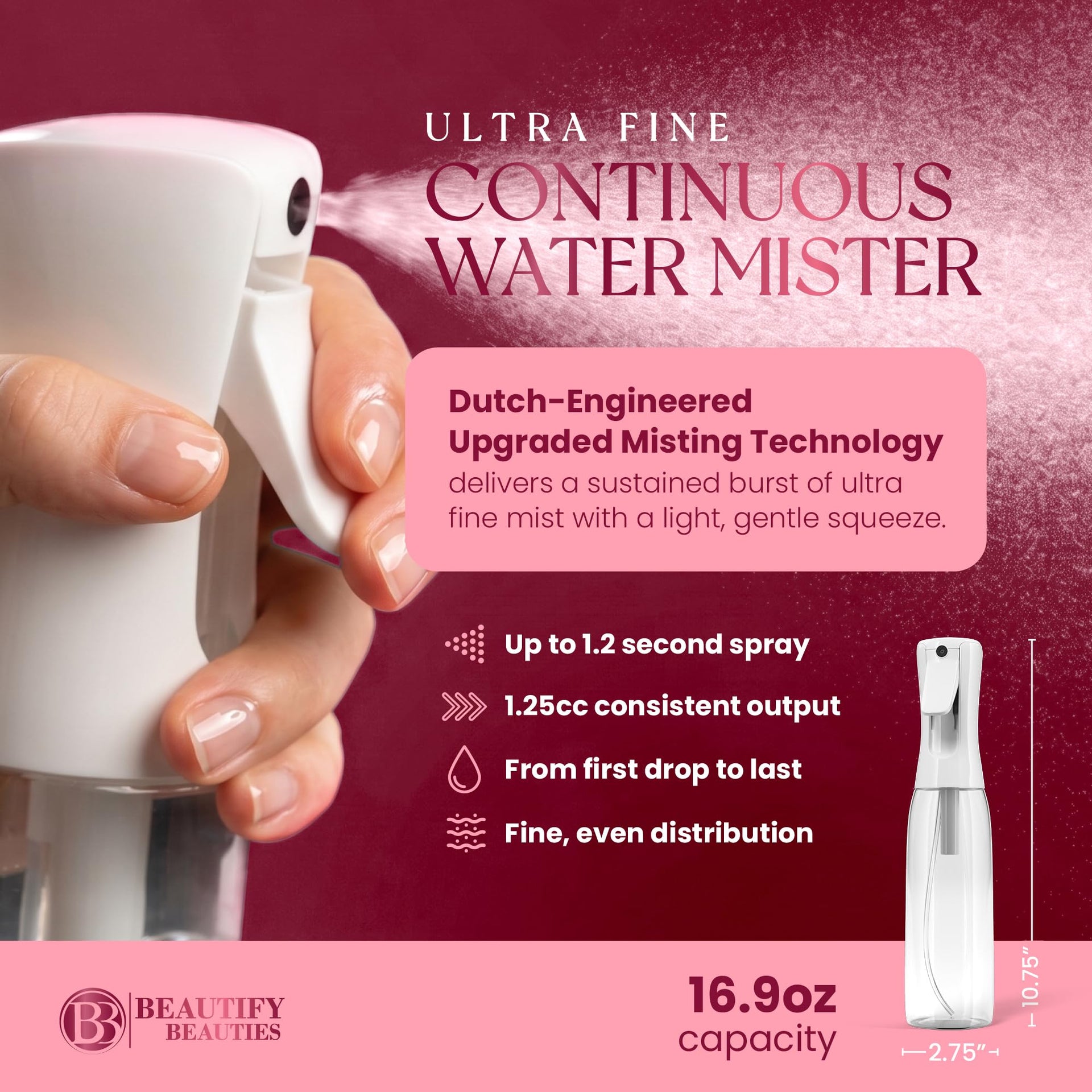 Continuous Spray Bottle for Hair