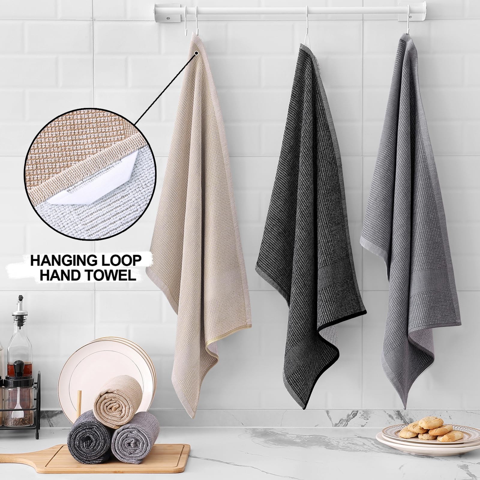 380 GSM Cotton Premium Kitchen Towels 6 Pack (6 Count)