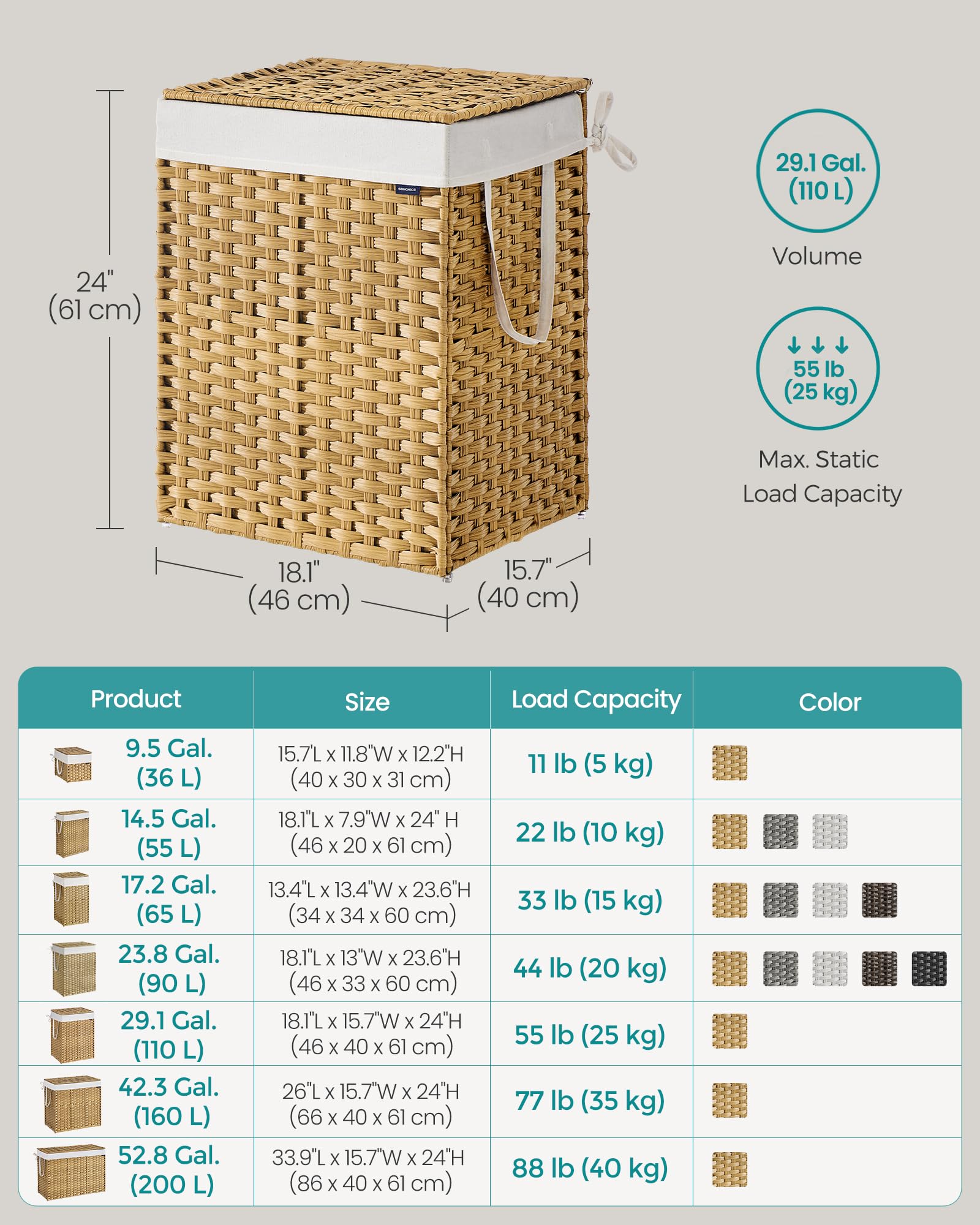 Laundry Hamper with Lid